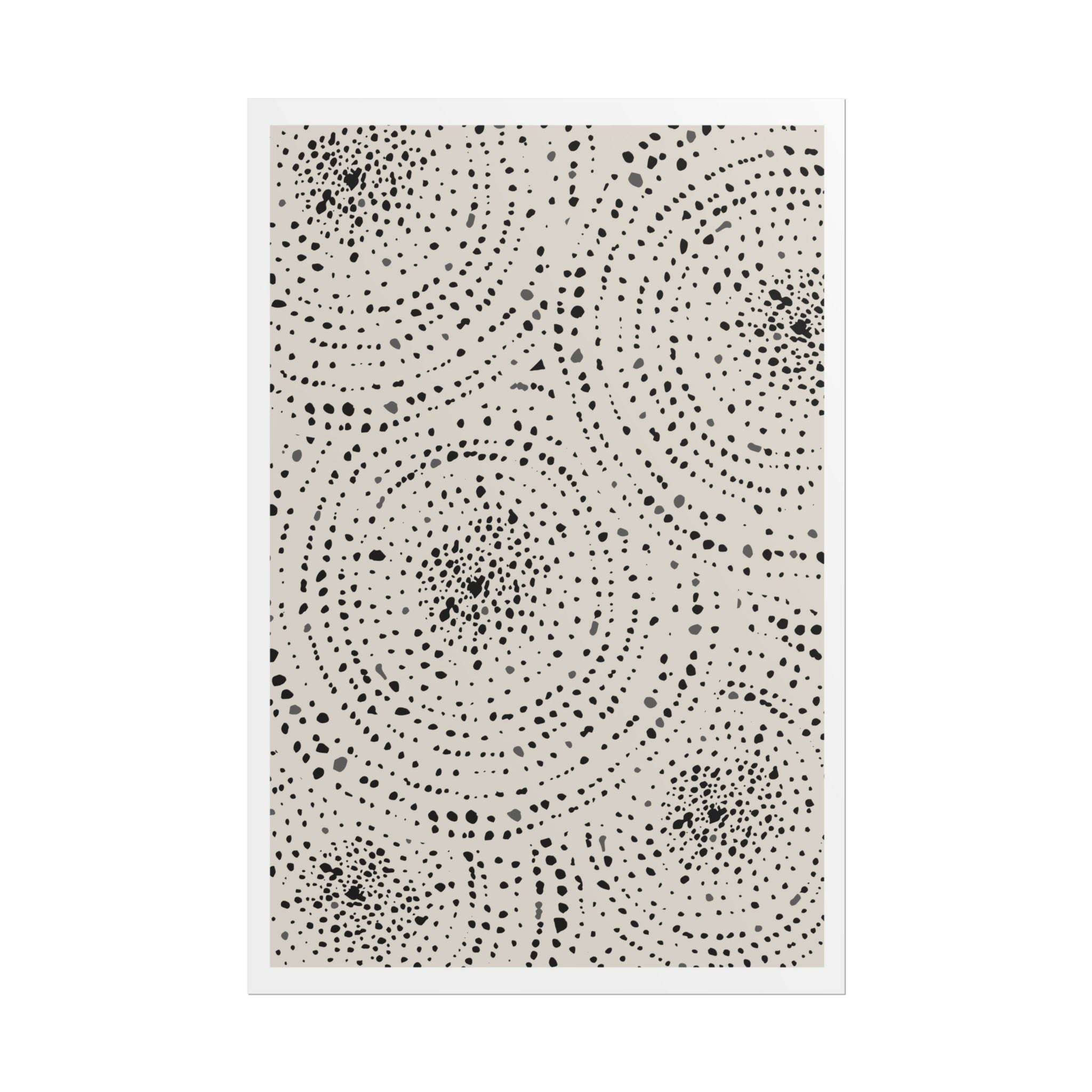 Celestial Pebble Drift Patterns - Poster