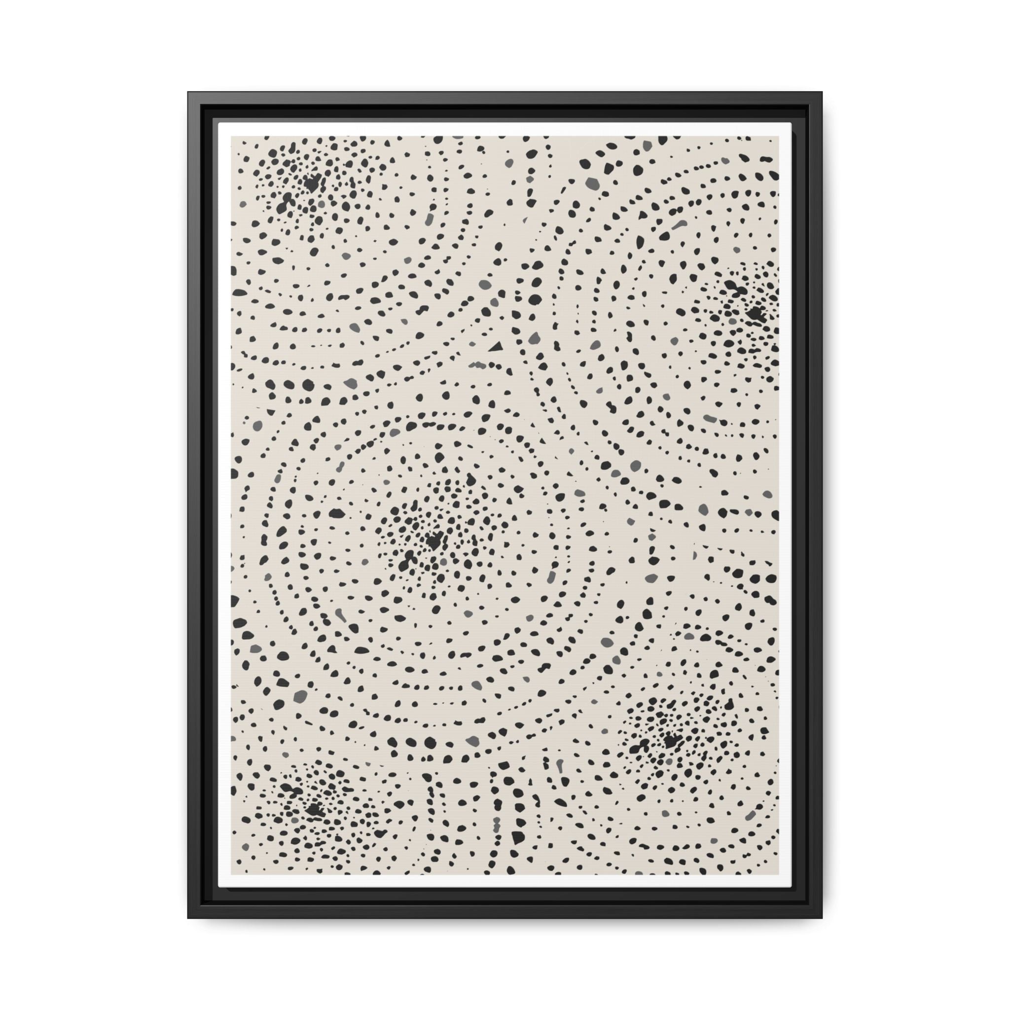 Celestial Pebble Drift Patterns - Framed