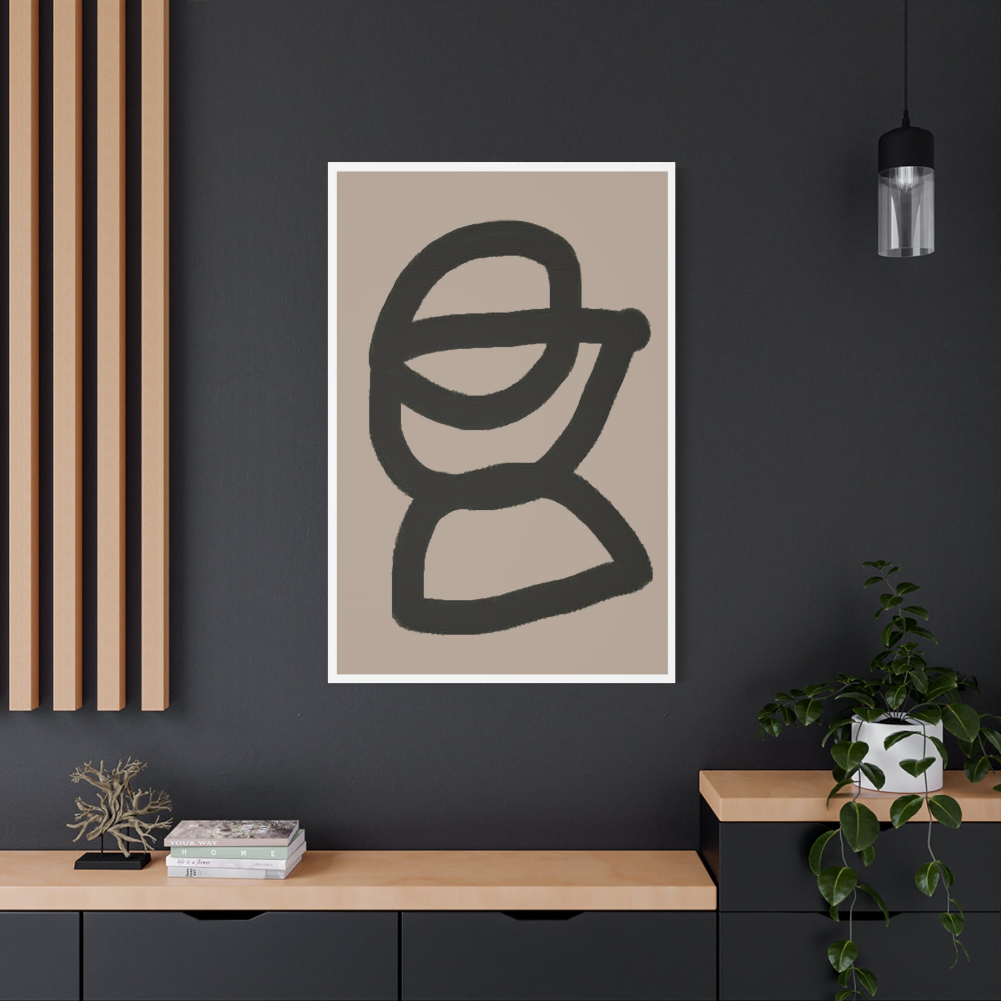 Noir Orbit Silhouette - Canvas