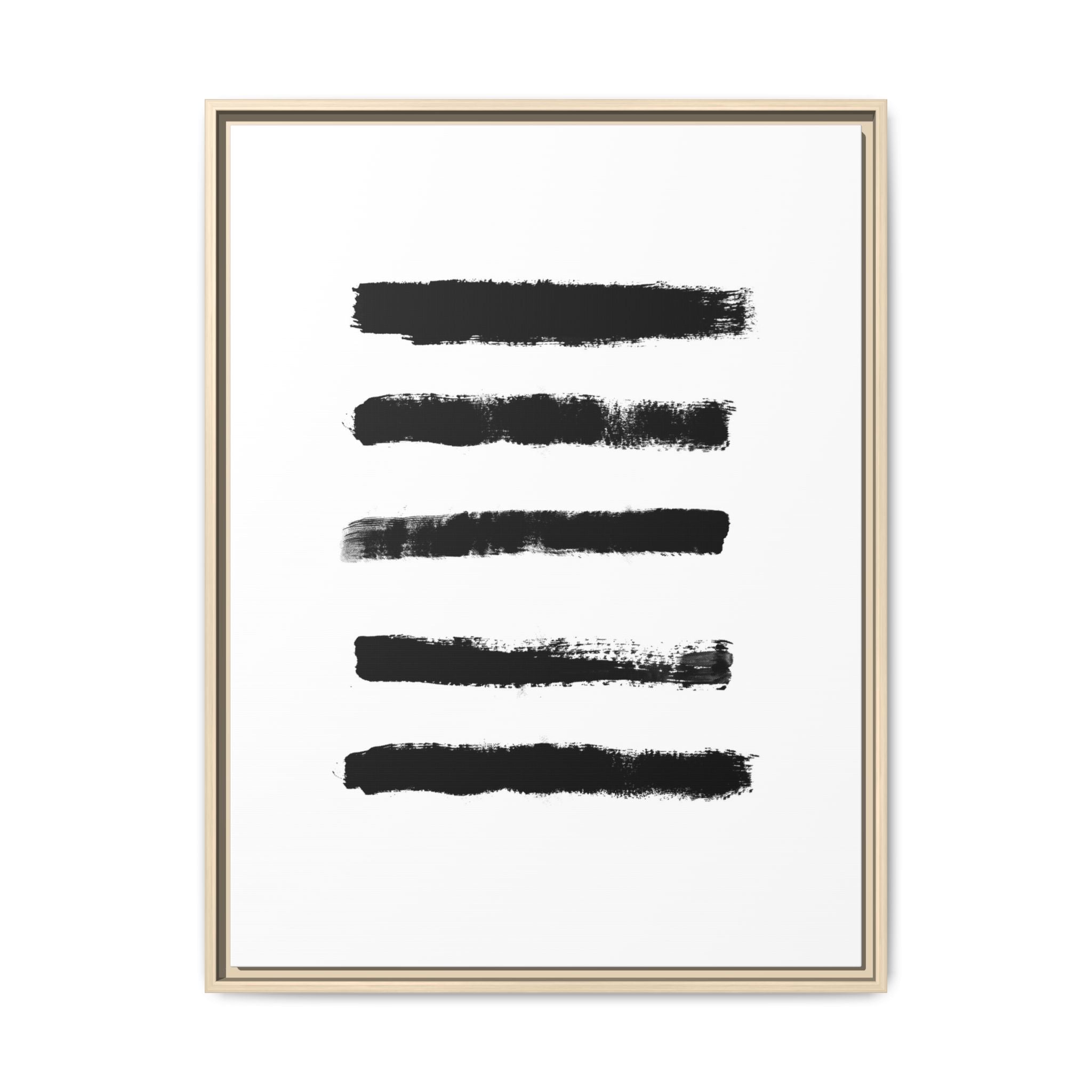 Obsidian Silence Strokes - Framed
