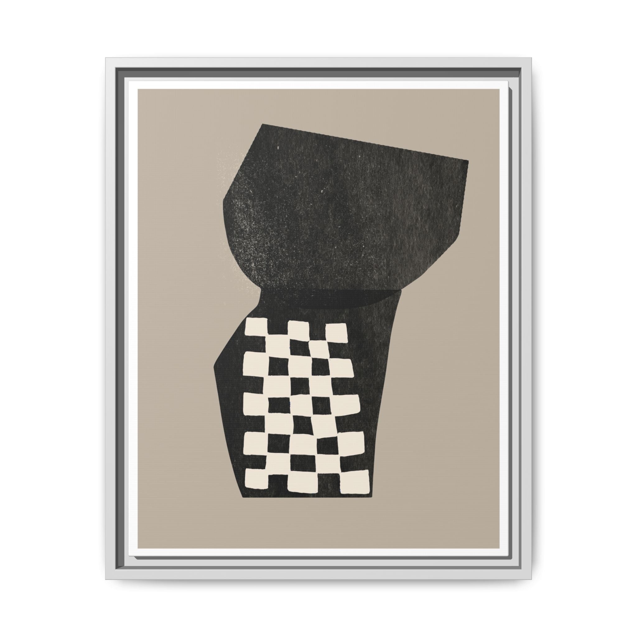 Noir Mosaic Form Balance - Framed