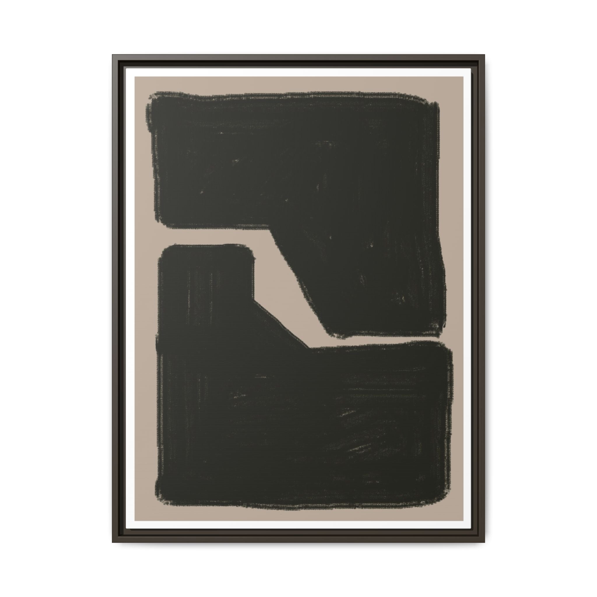 Midnight Geometry Passage - Framed