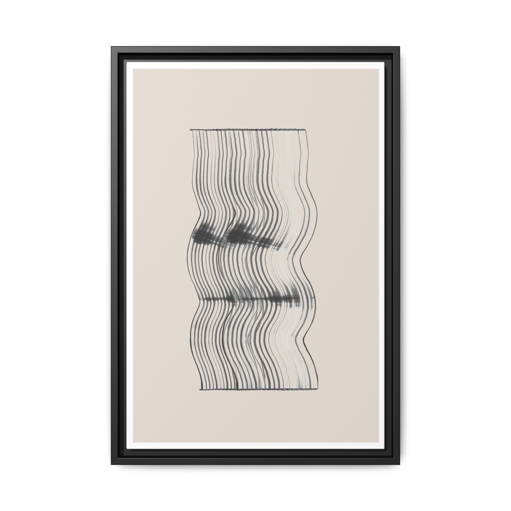Velvet Ripple Linework Flow - Framed
