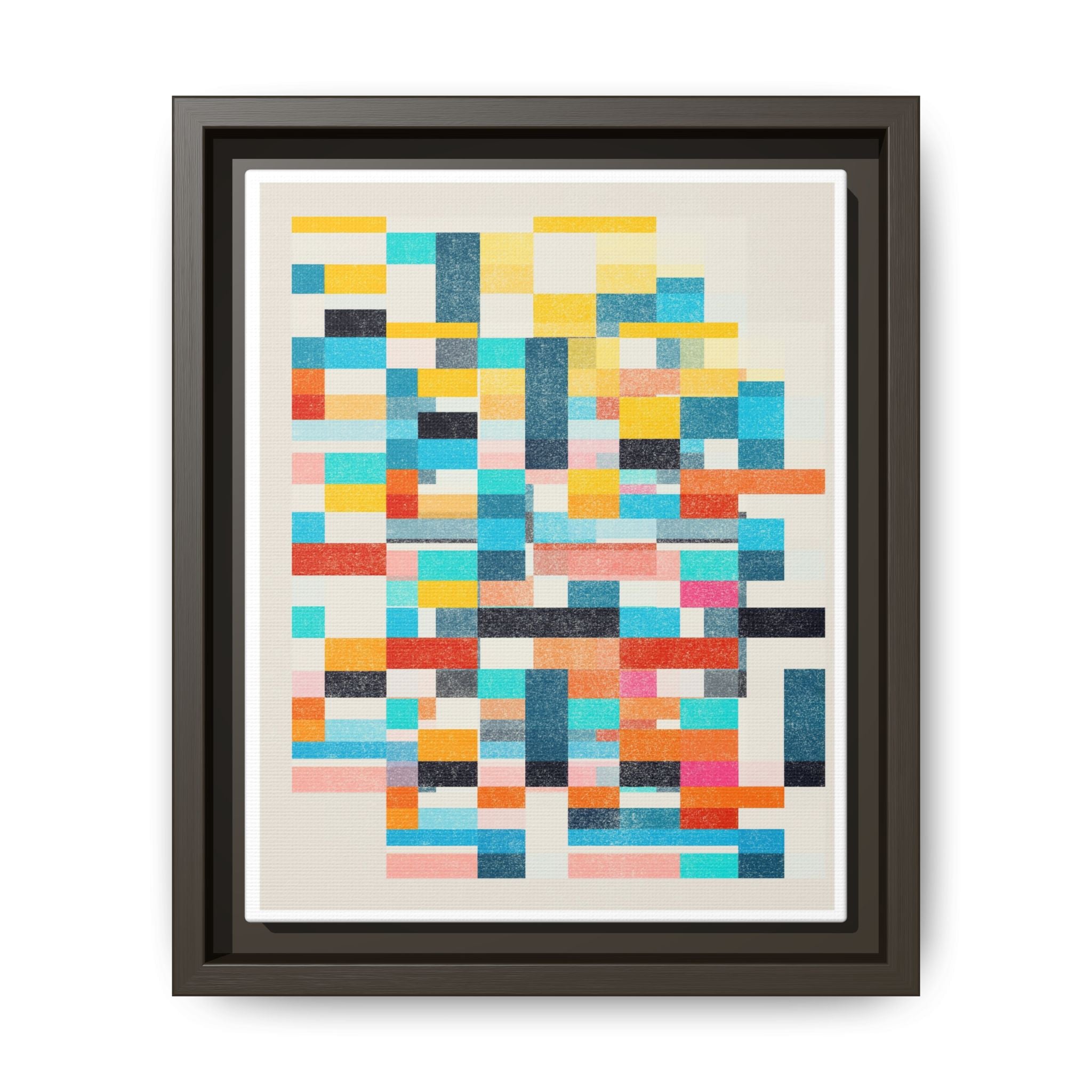Chromatic Grid Reverie - Framed