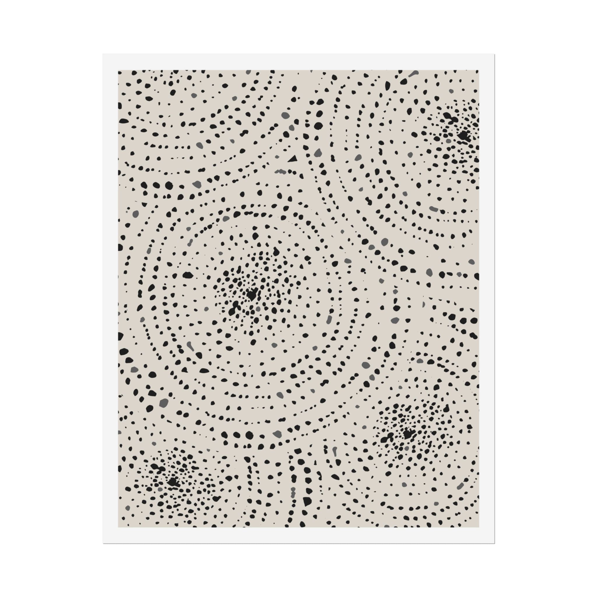 Celestial Pebble Drift Patterns - Poster