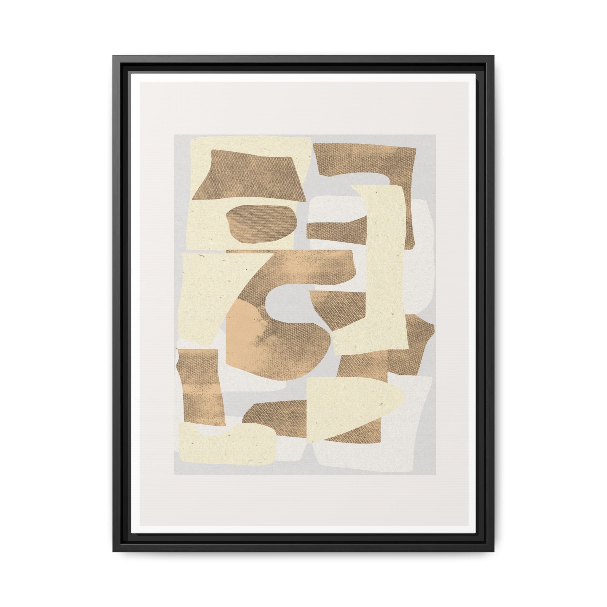 Sandstone Echo Collage Forms - Framed