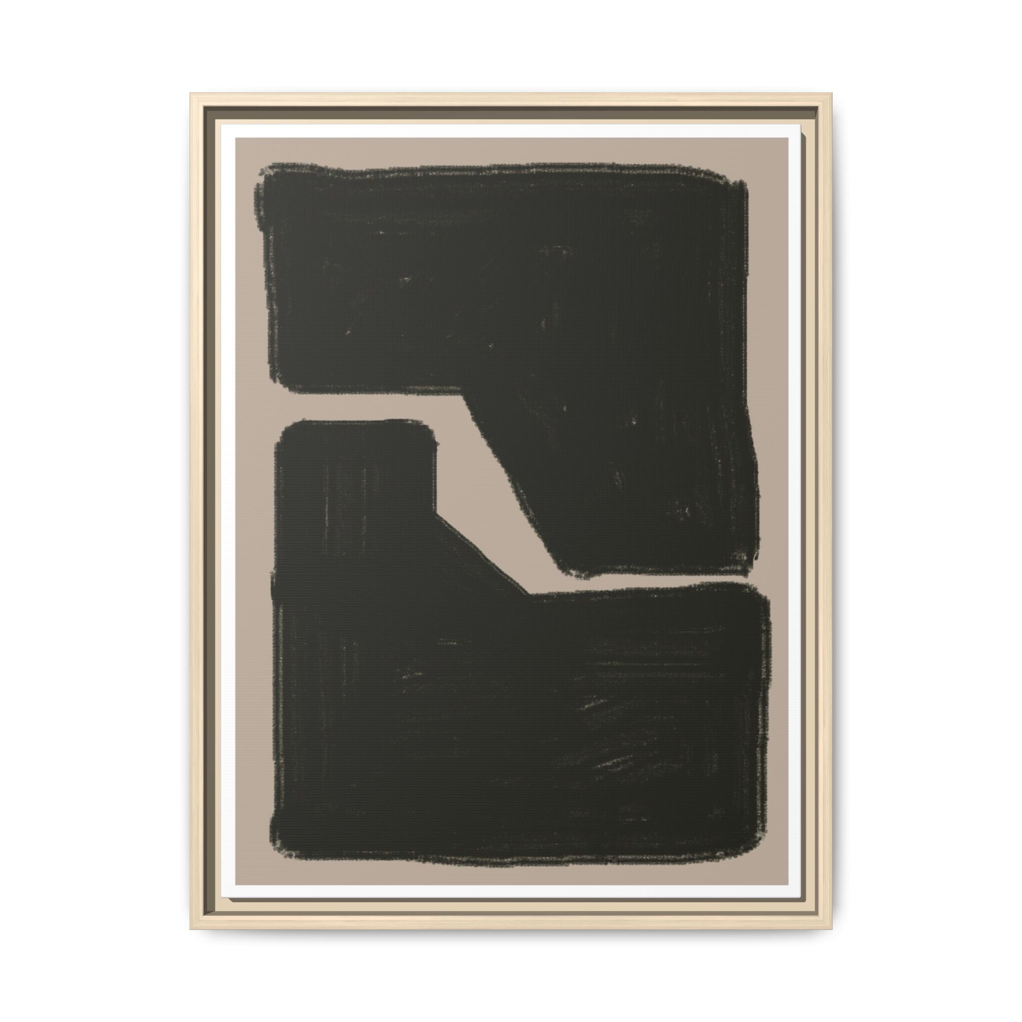 Midnight Geometry Passage - Framed
