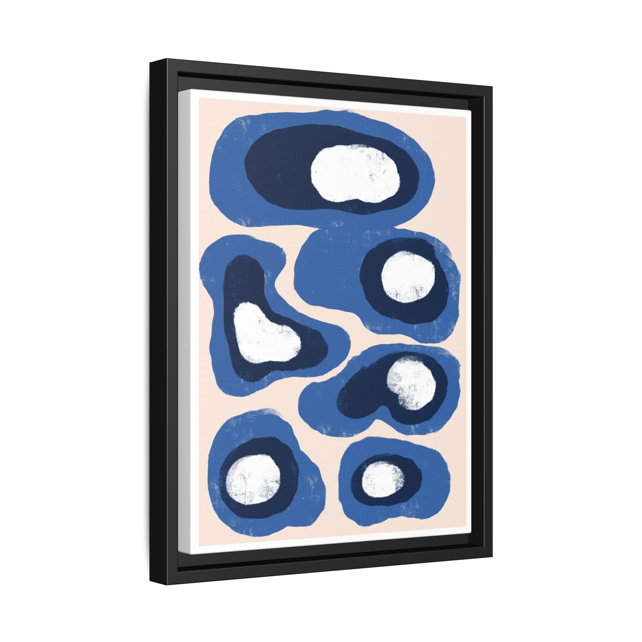 Indigo Orbit Mosaic - Framed