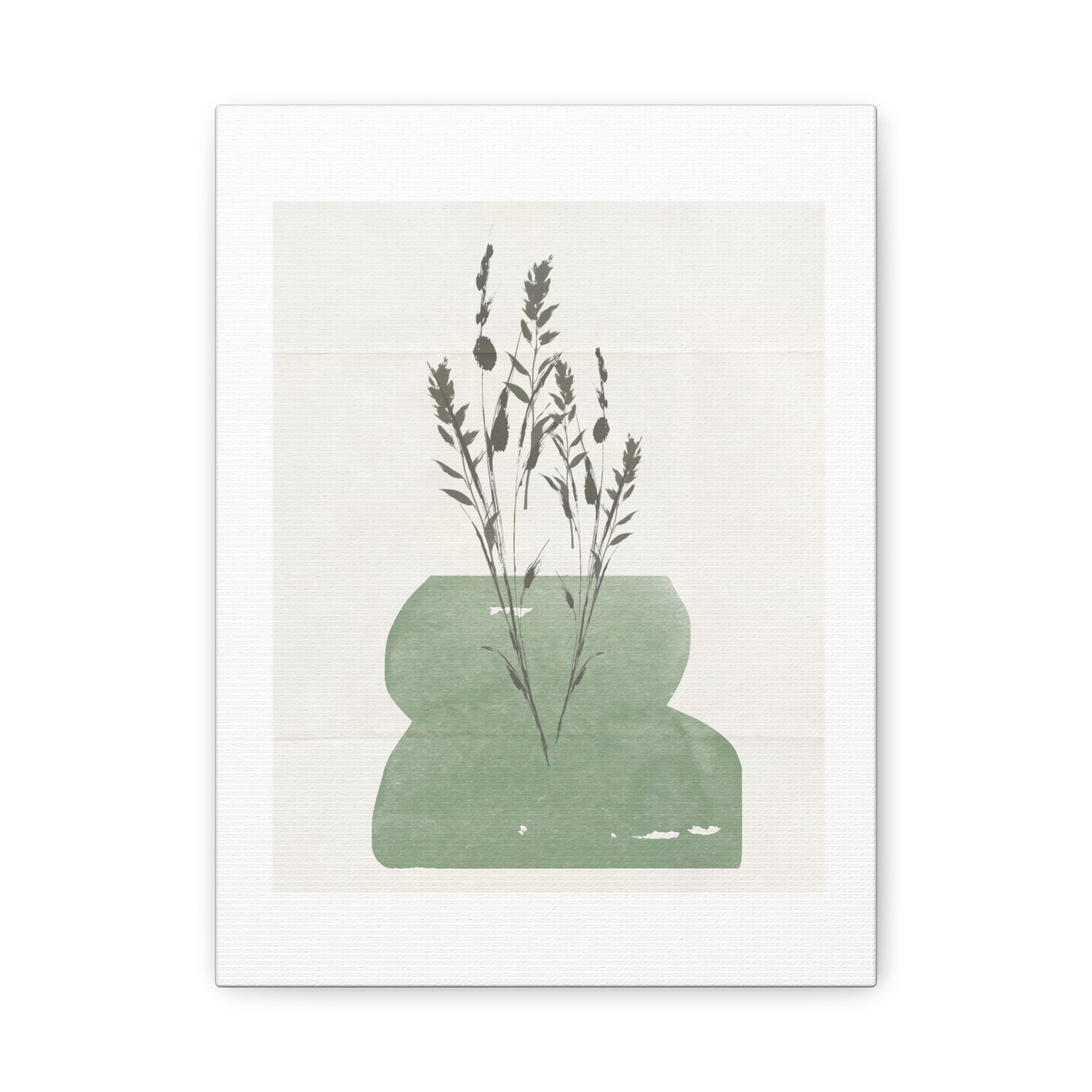 Sage Meadow Silhouette - Canvas