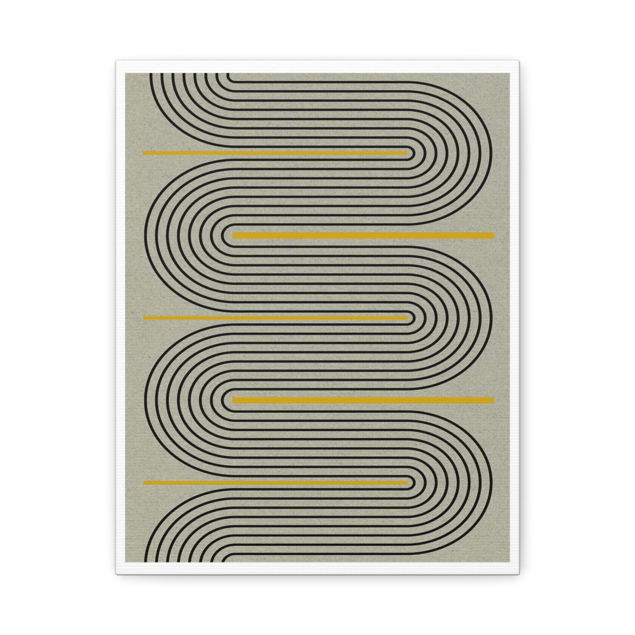 Golden Current Geometry - Canvas