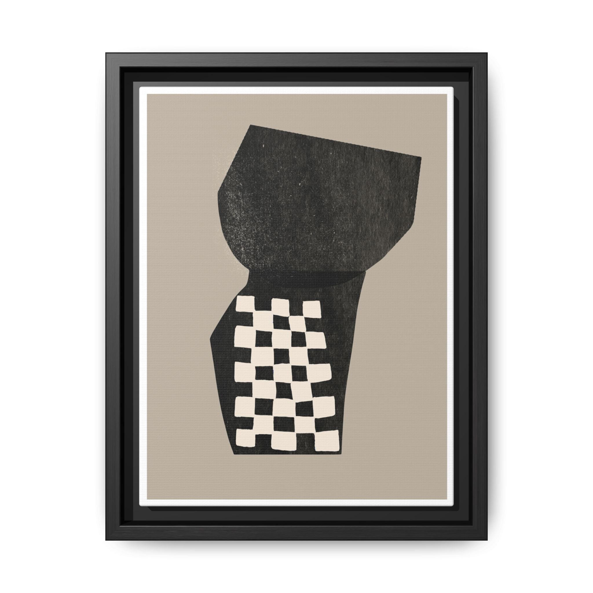 Noir Mosaic Form Balance - Framed