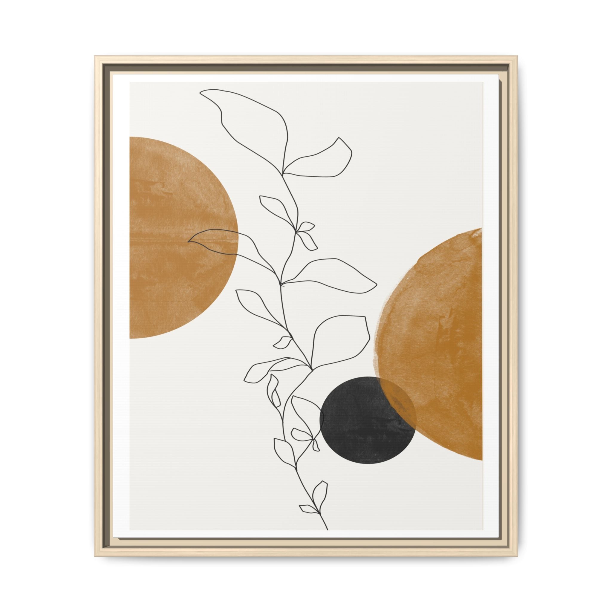 Amber Botanical Drift - Framed