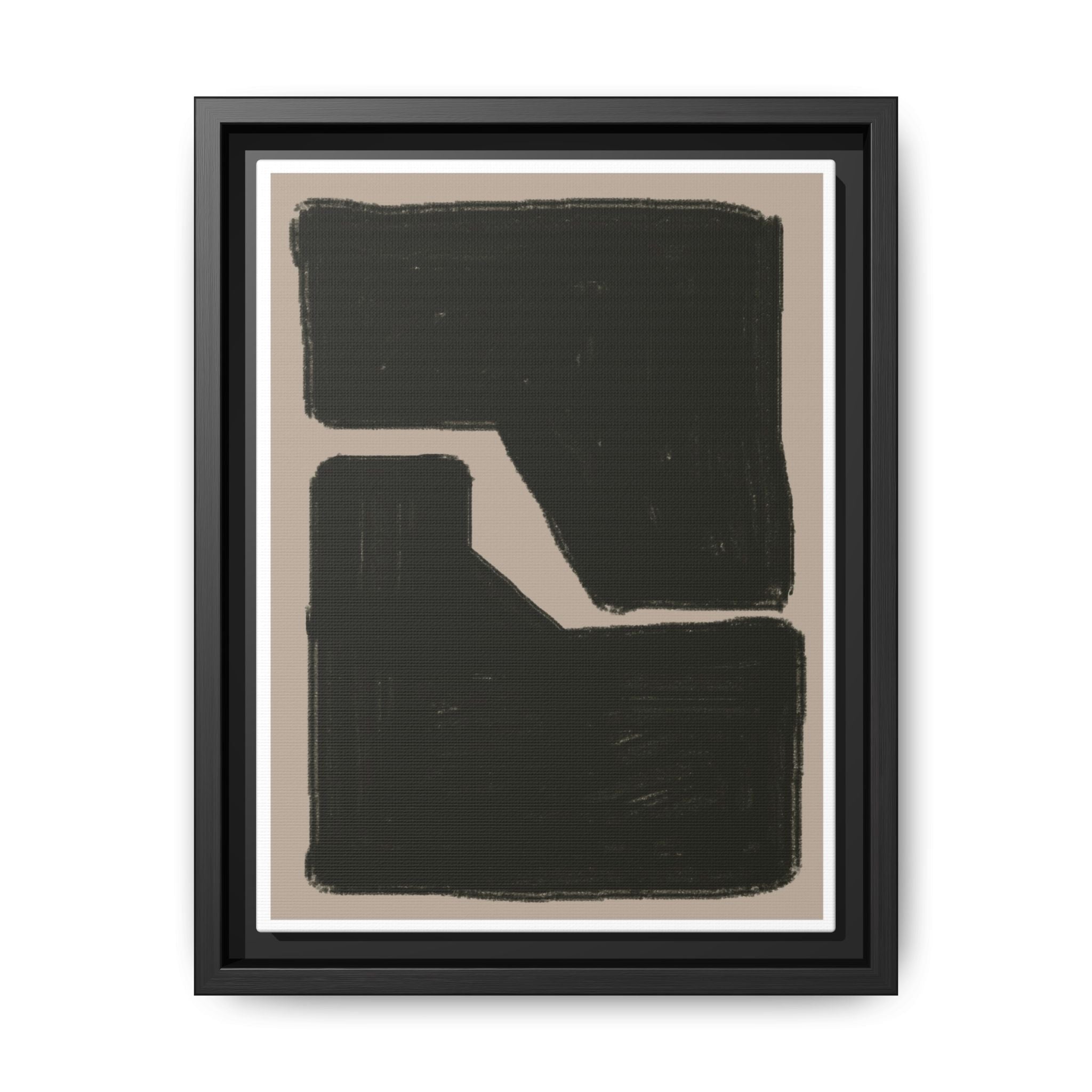 Midnight Geometry Passage - Framed