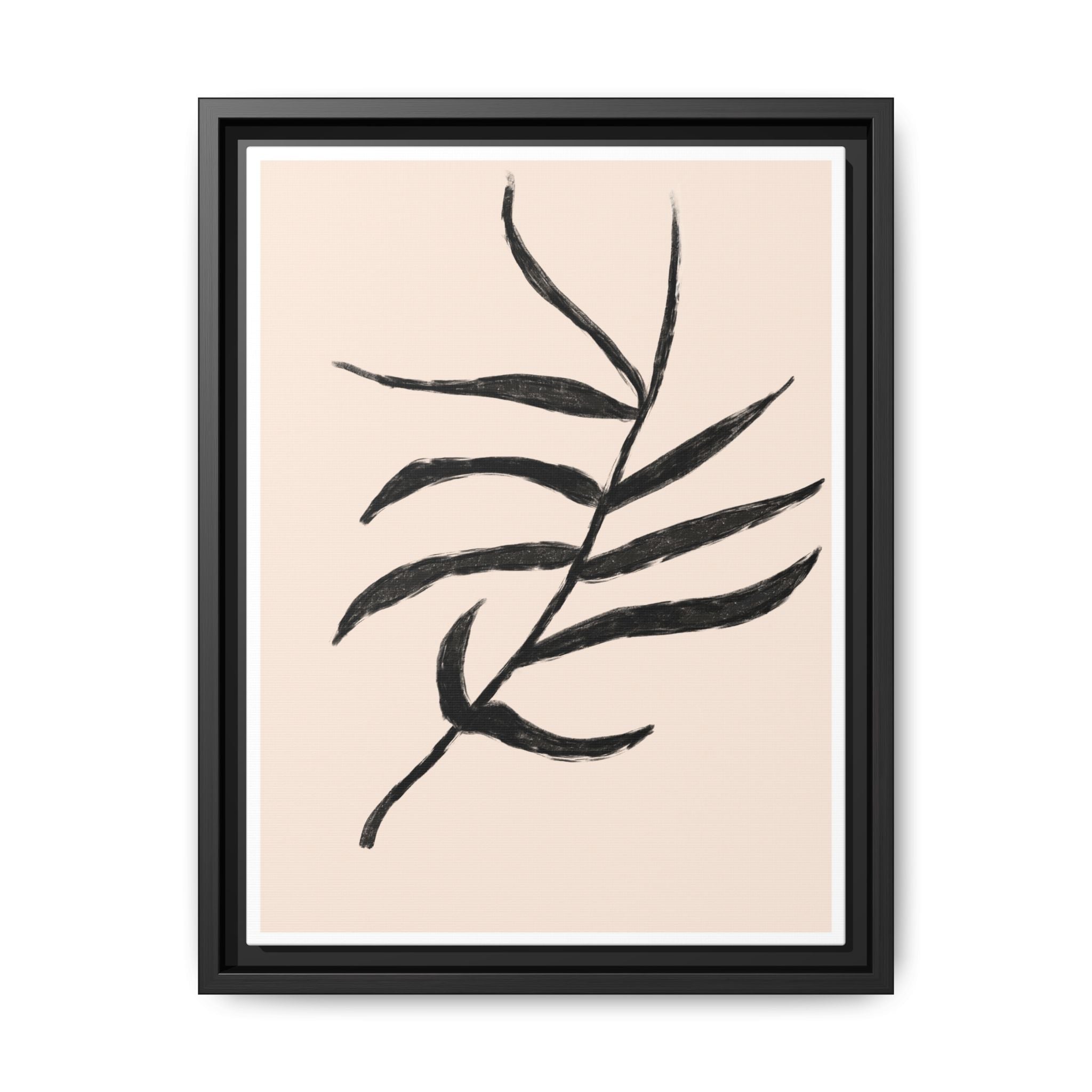 Ebony Frond Drift - Framed