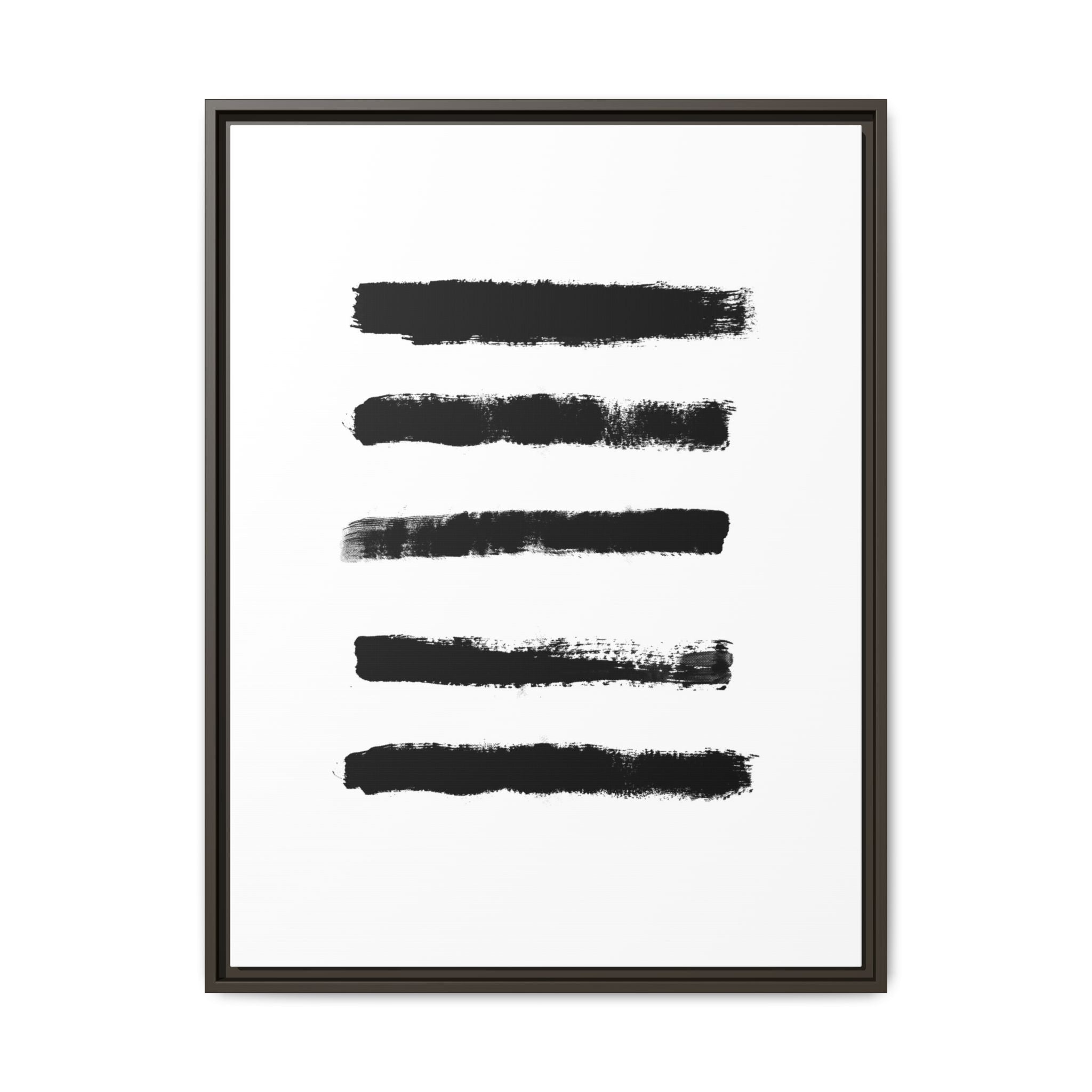 Obsidian Silence Strokes - Framed