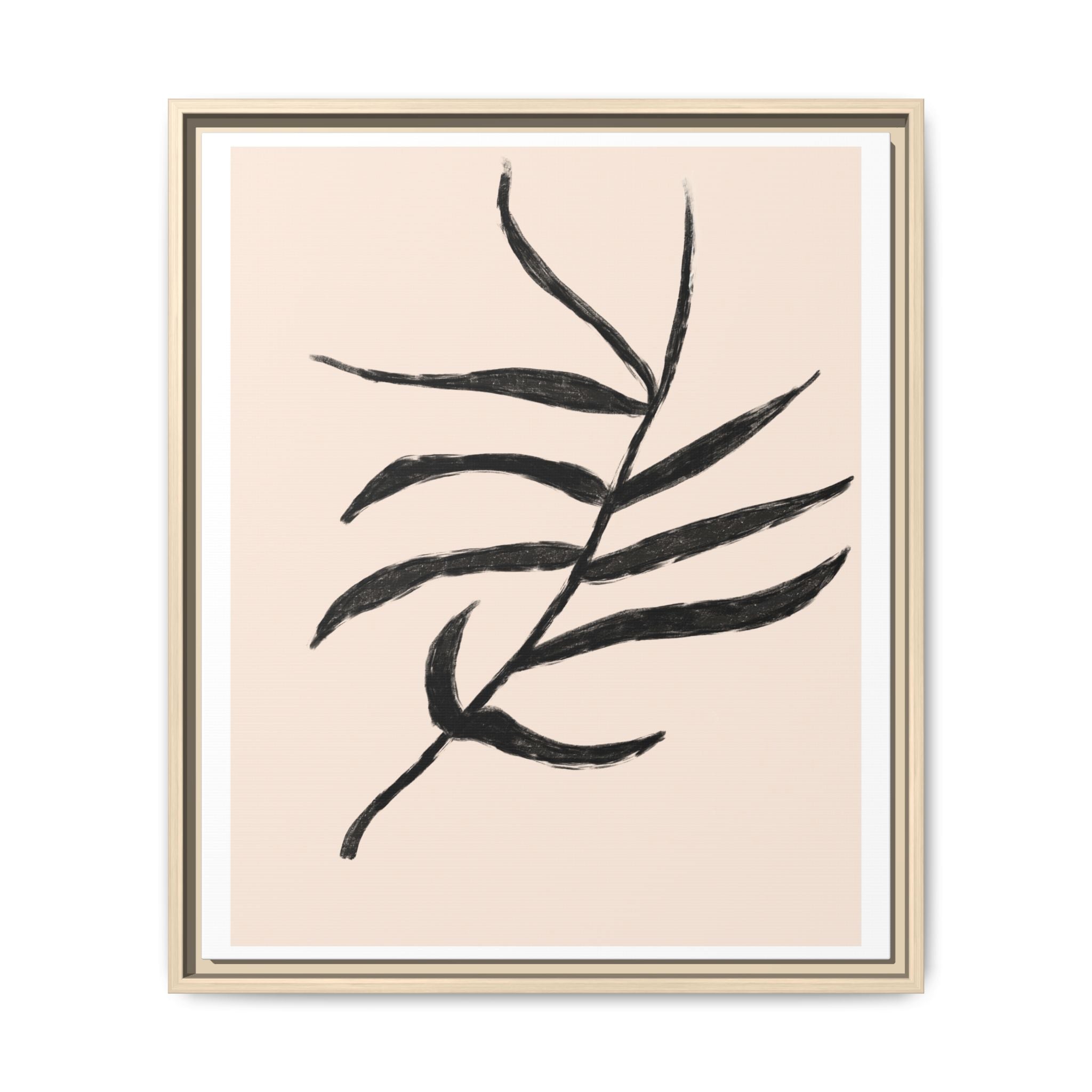 Ebony Frond Drift - Framed