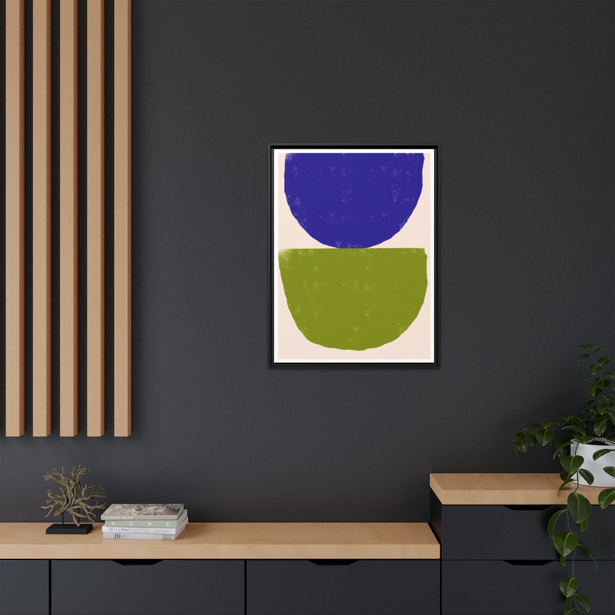 Cobalt Meadow Balance - Framed