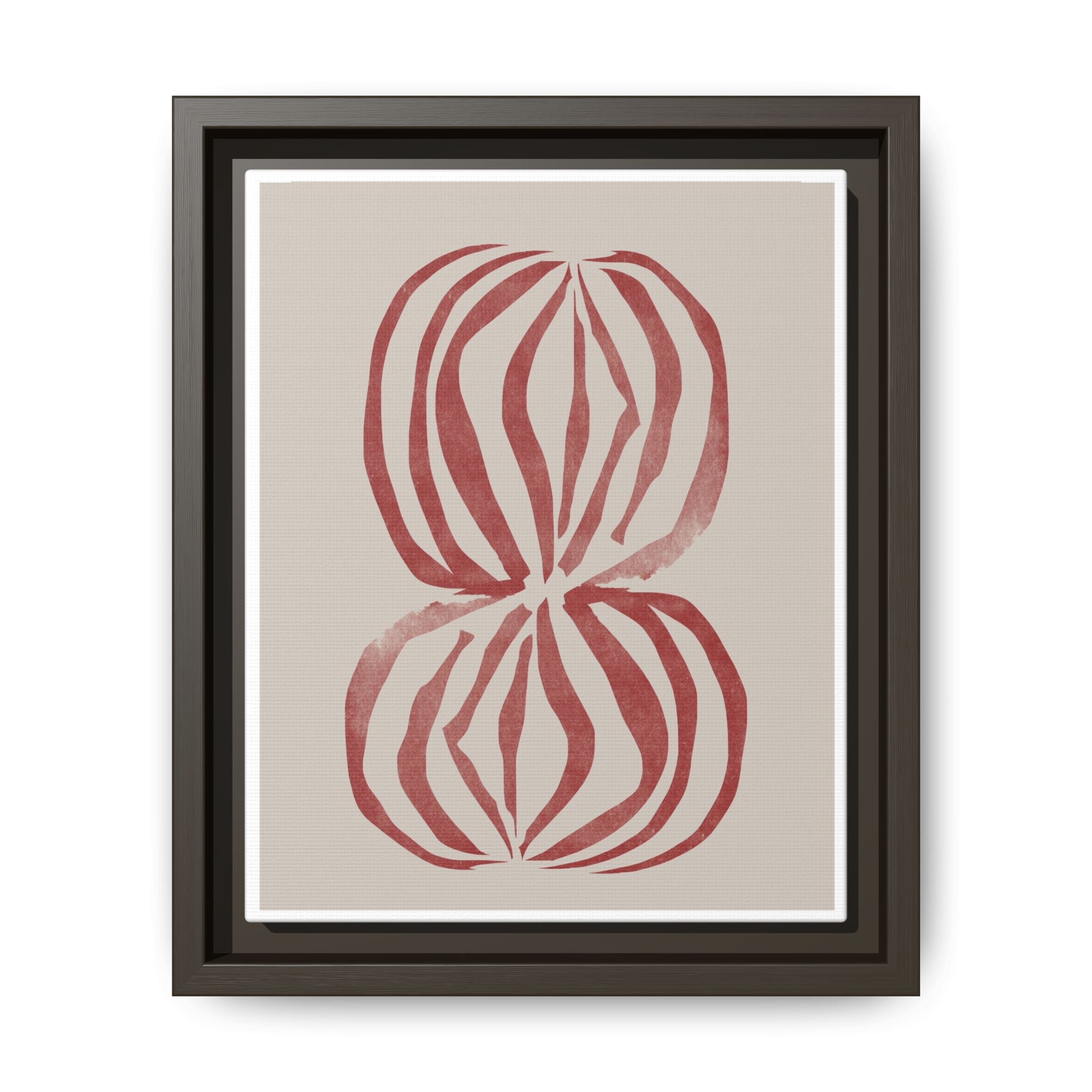 Crimson Petal Echoes - Framed