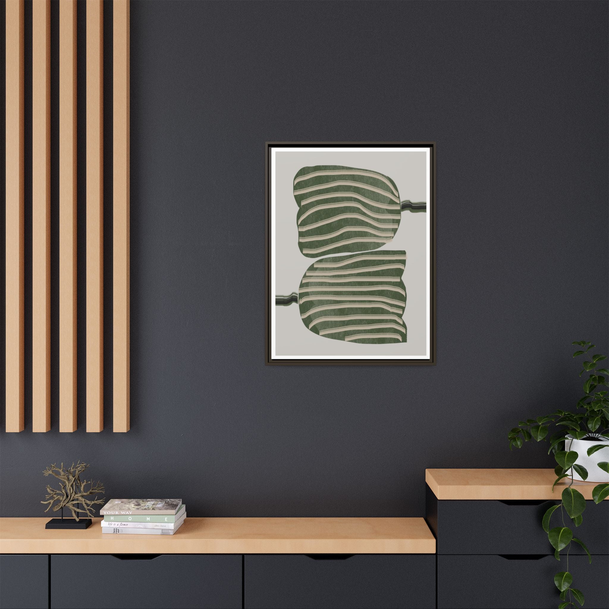 Verdant Echo Layers - Framed