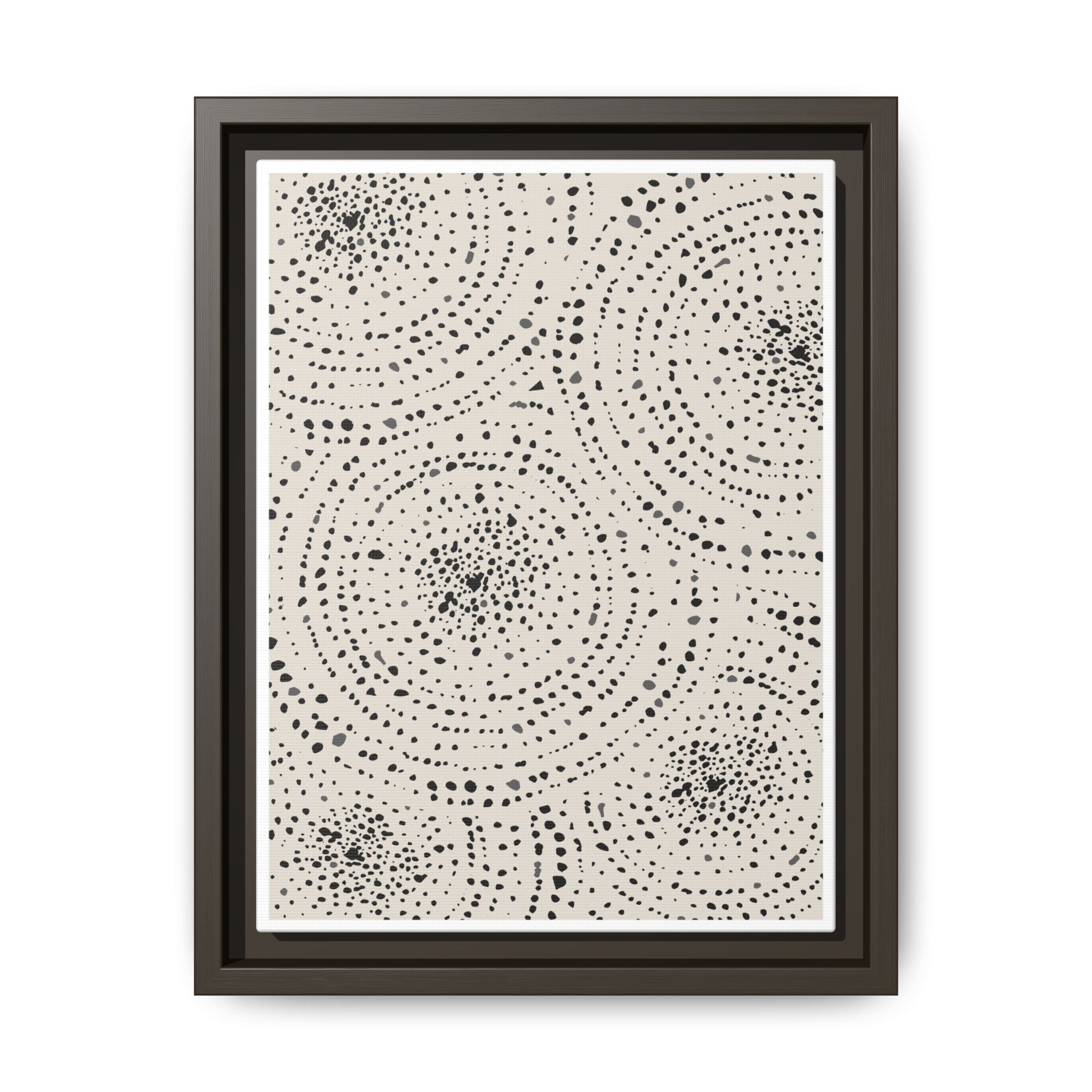Celestial Pebble Drift Patterns - Framed