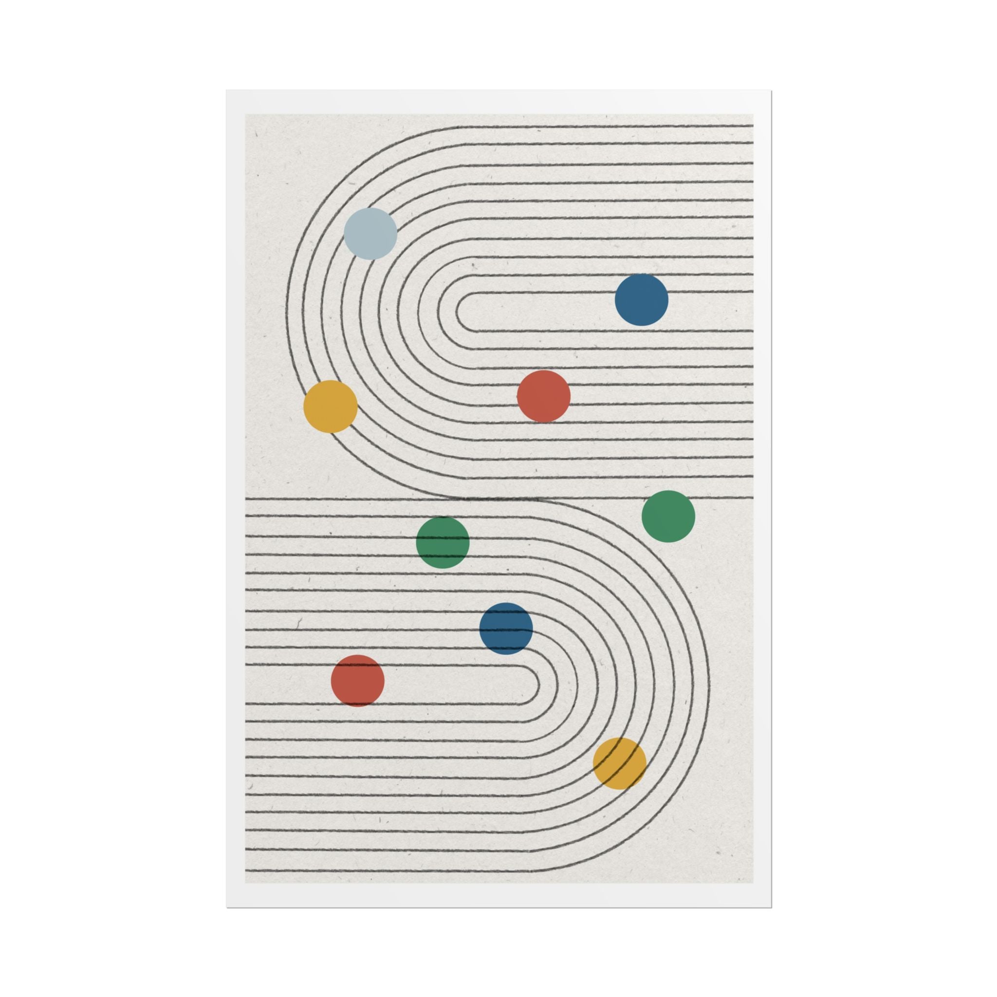 Retro Orbit Pathways - Poster