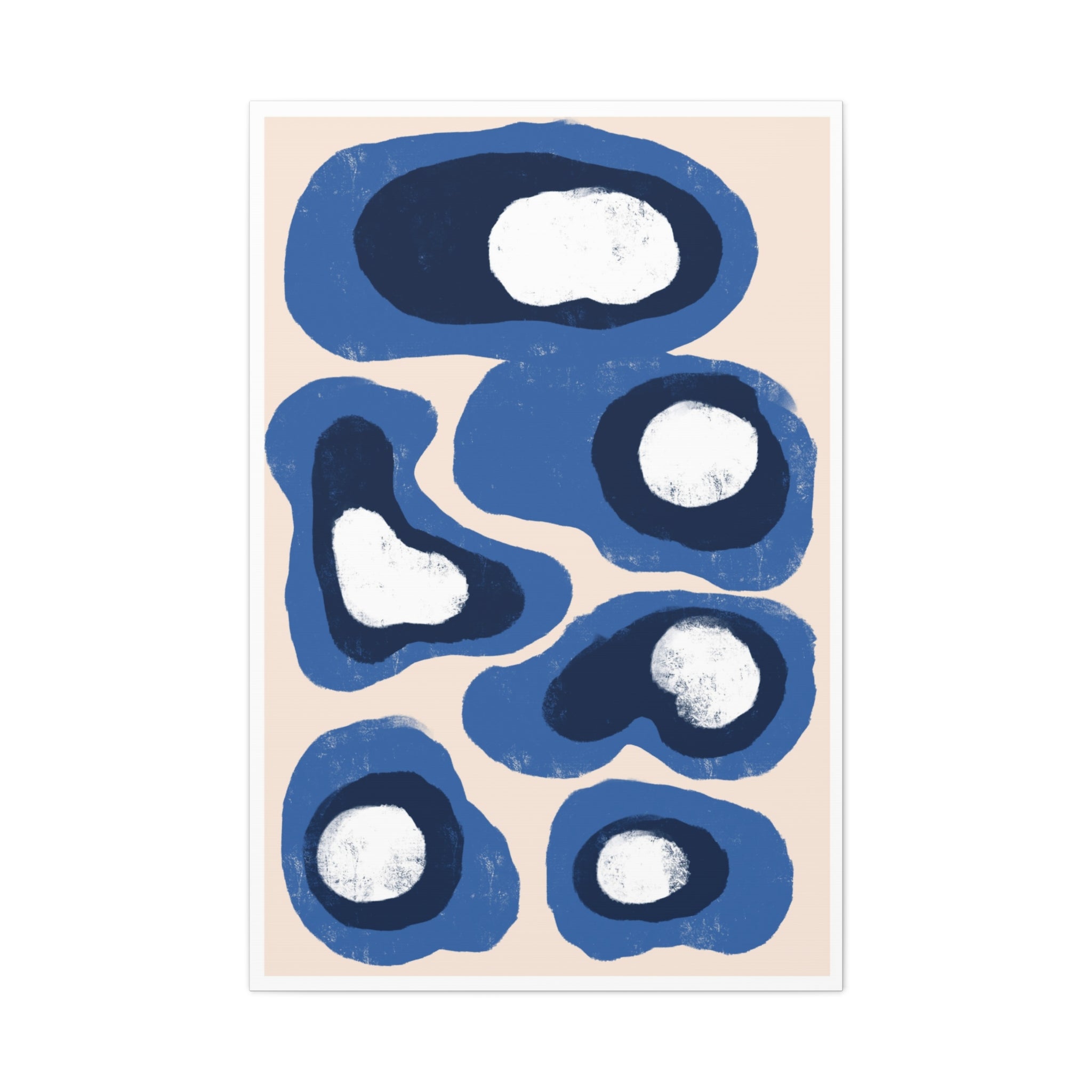 Indigo Orbit Mosaic - Canvas