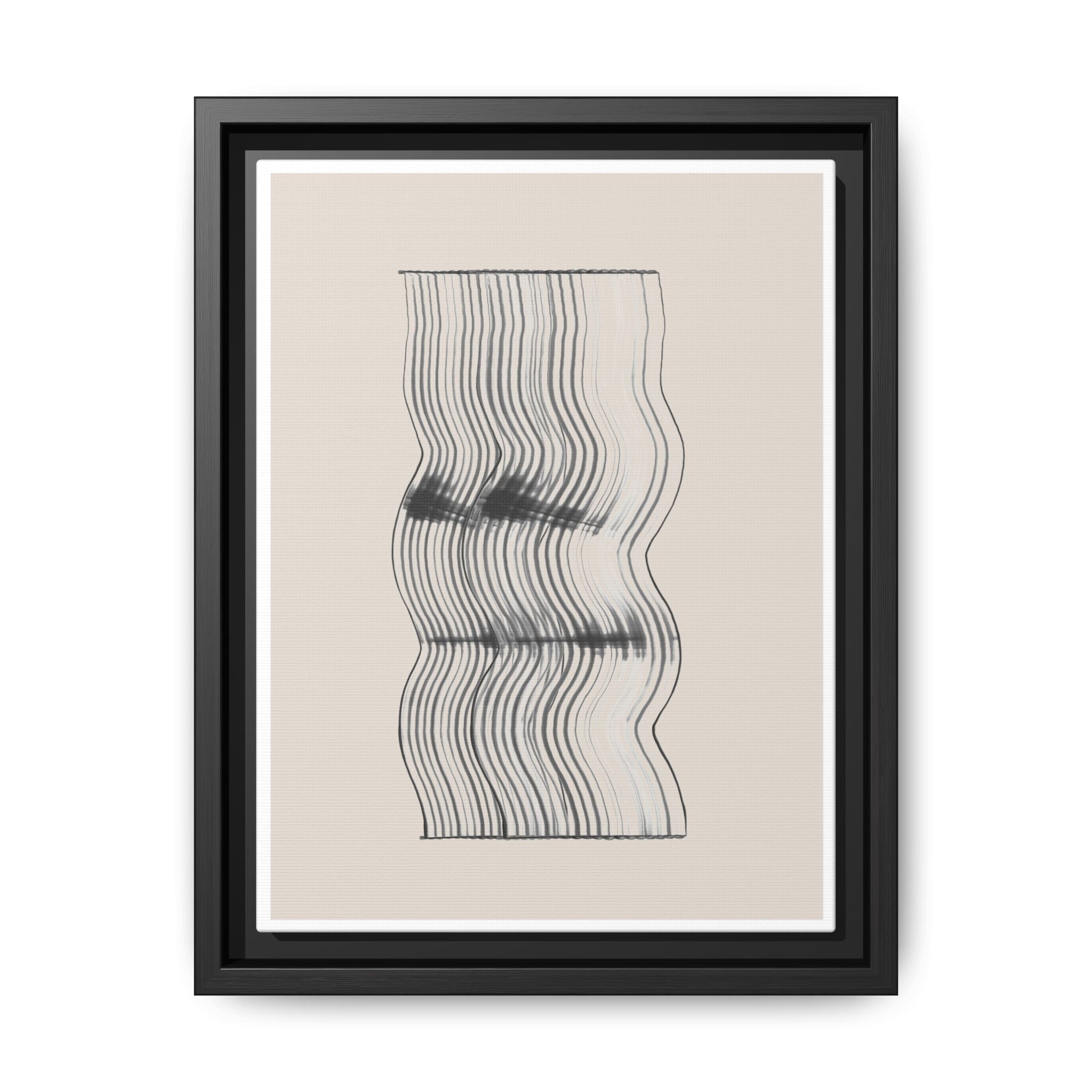Velvet Ripple Linework Flow - Framed