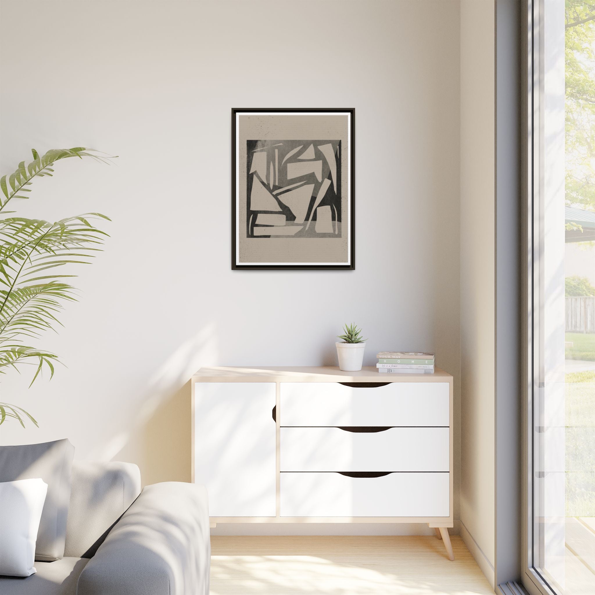 Shadow Fragment Rhythm Study - Framed