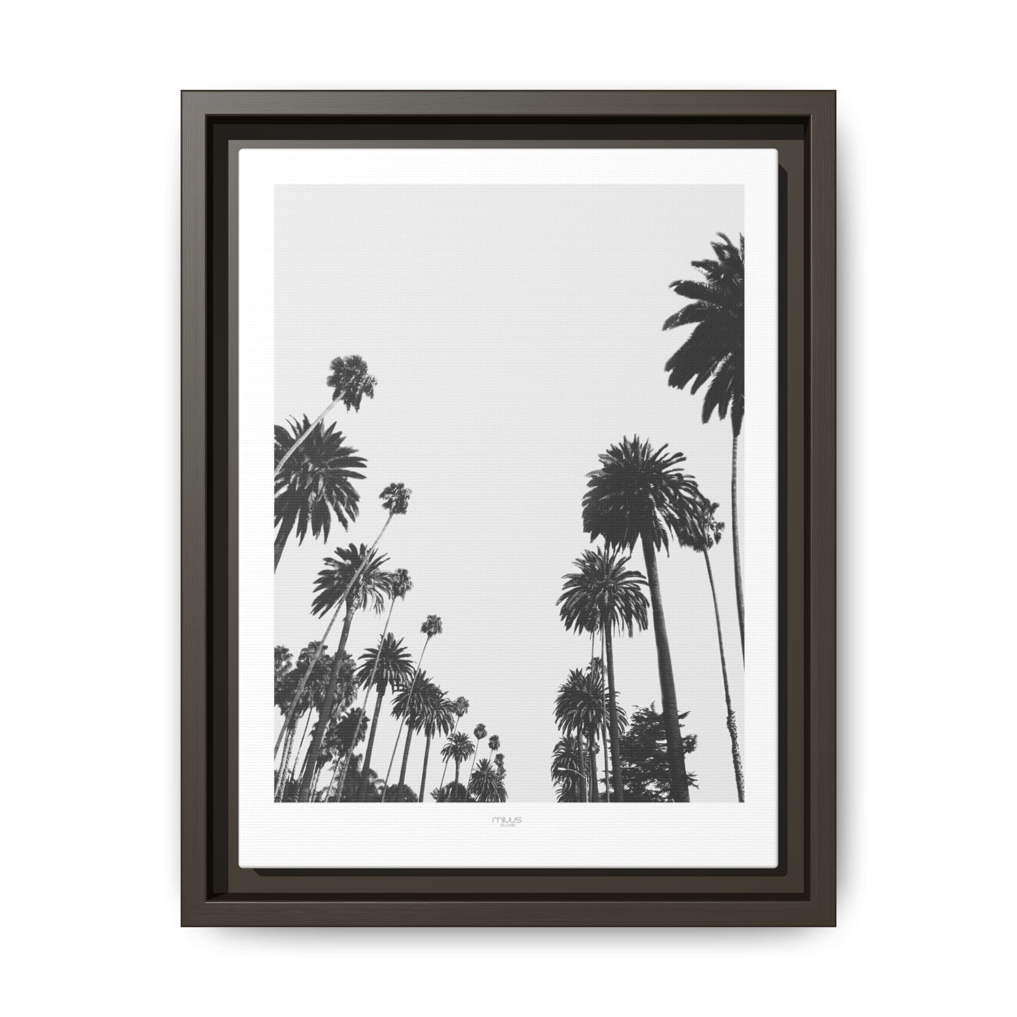 Midnight Palm Reverie - Framed