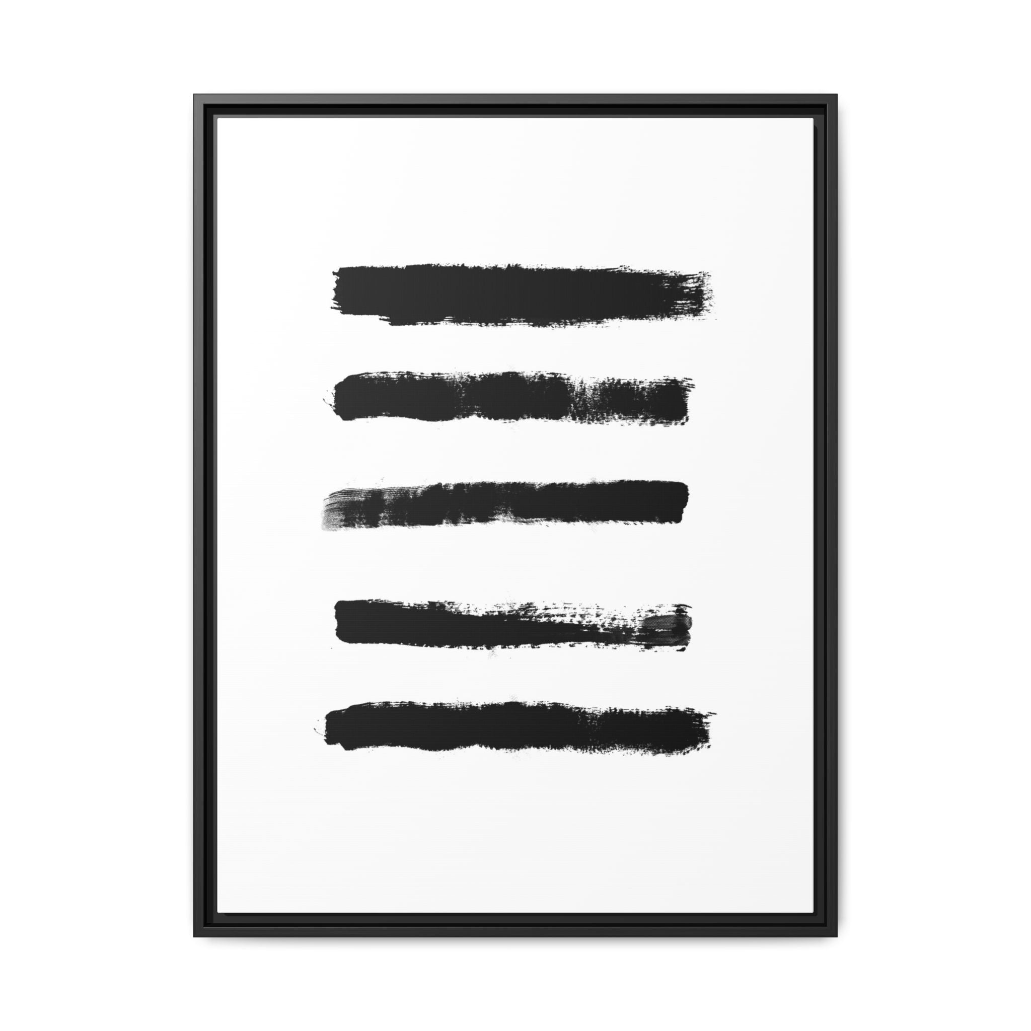 Obsidian Silence Strokes - Framed