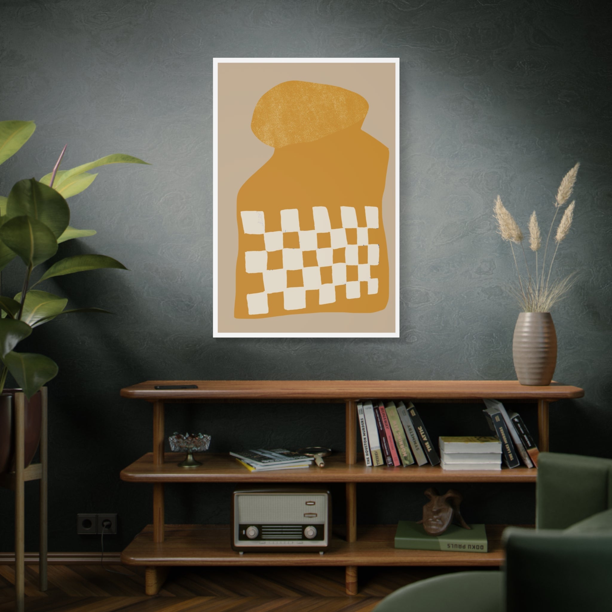 Golden Mosaic Bloom - Canvas