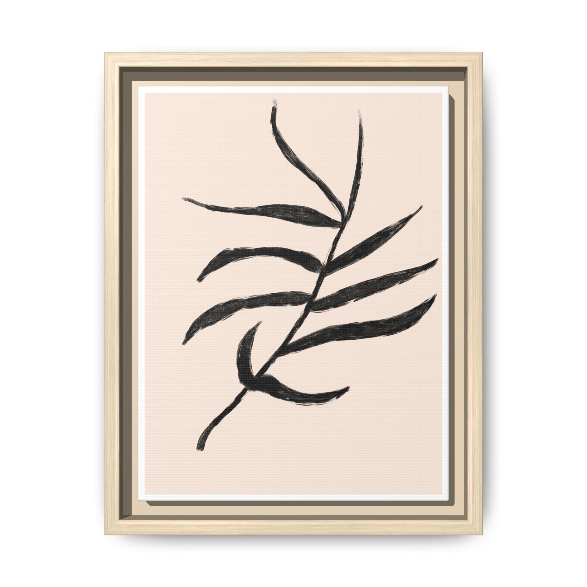 Ebony Frond Drift - Framed