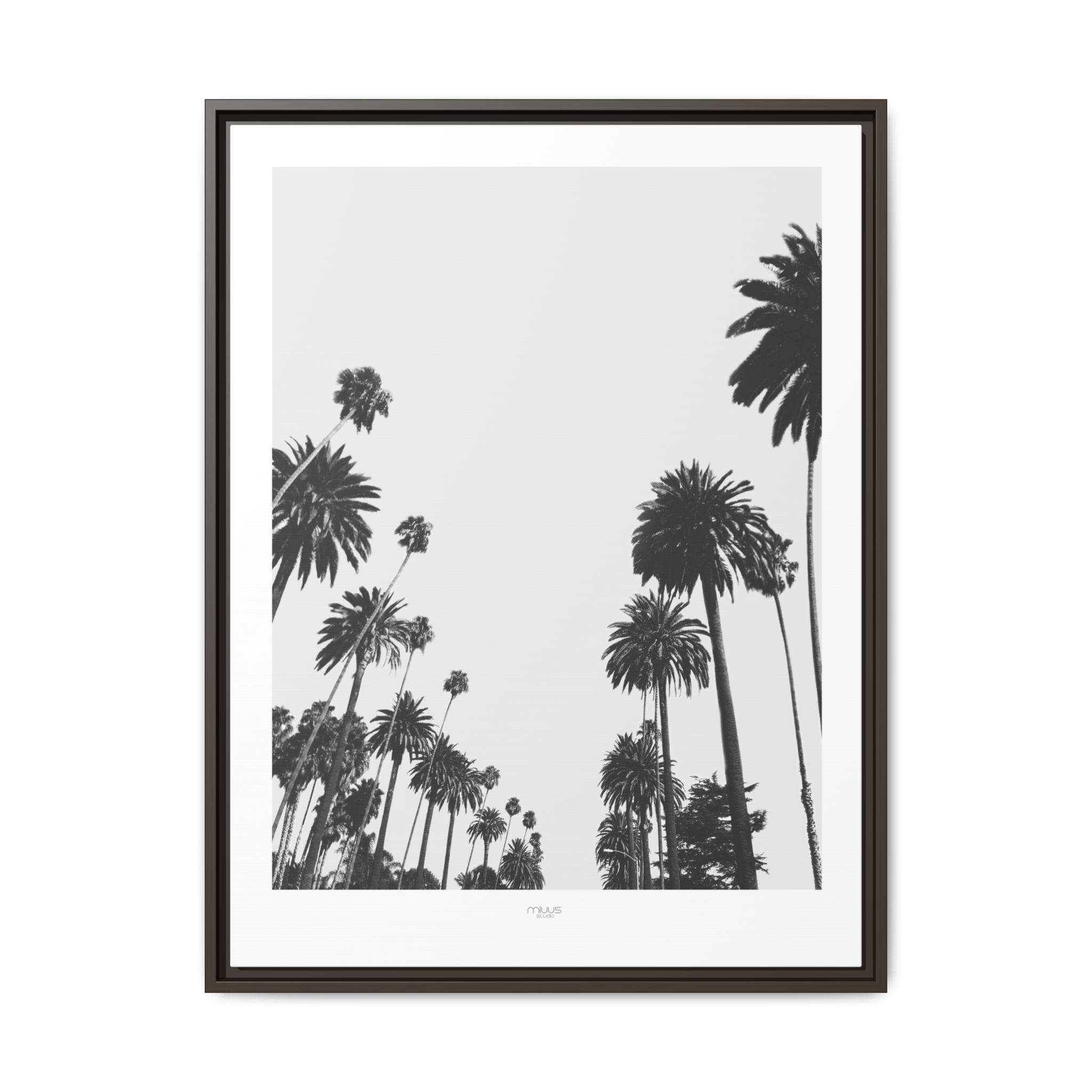 Midnight Palm Reverie - Framed