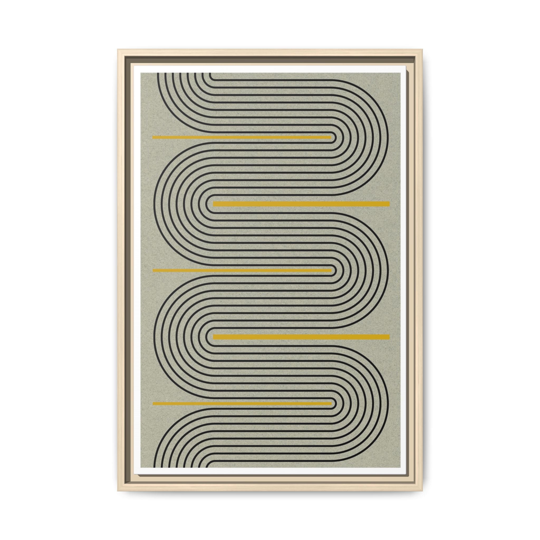 Golden Current Geometry - Framed