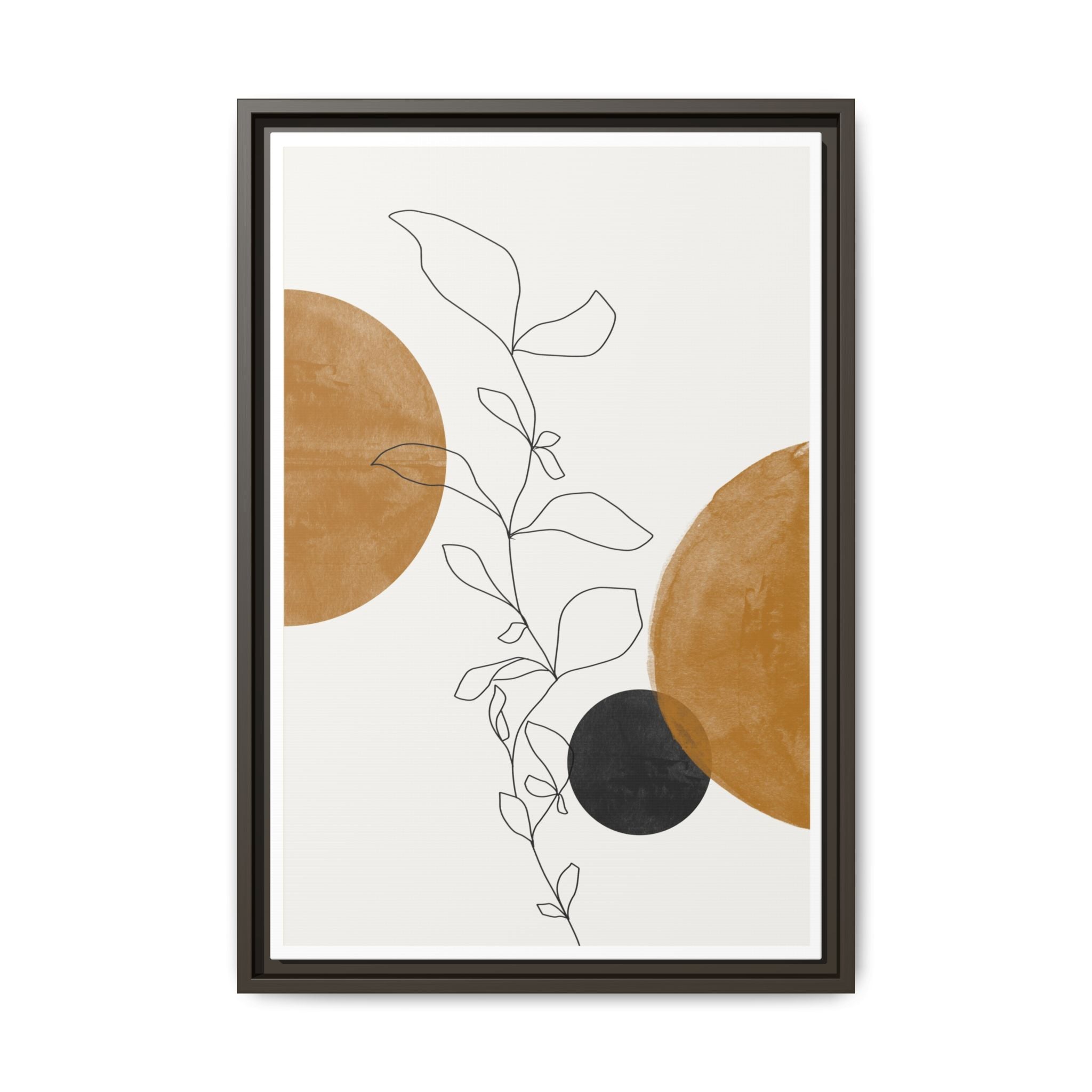 Amber Botanical Drift - Framed