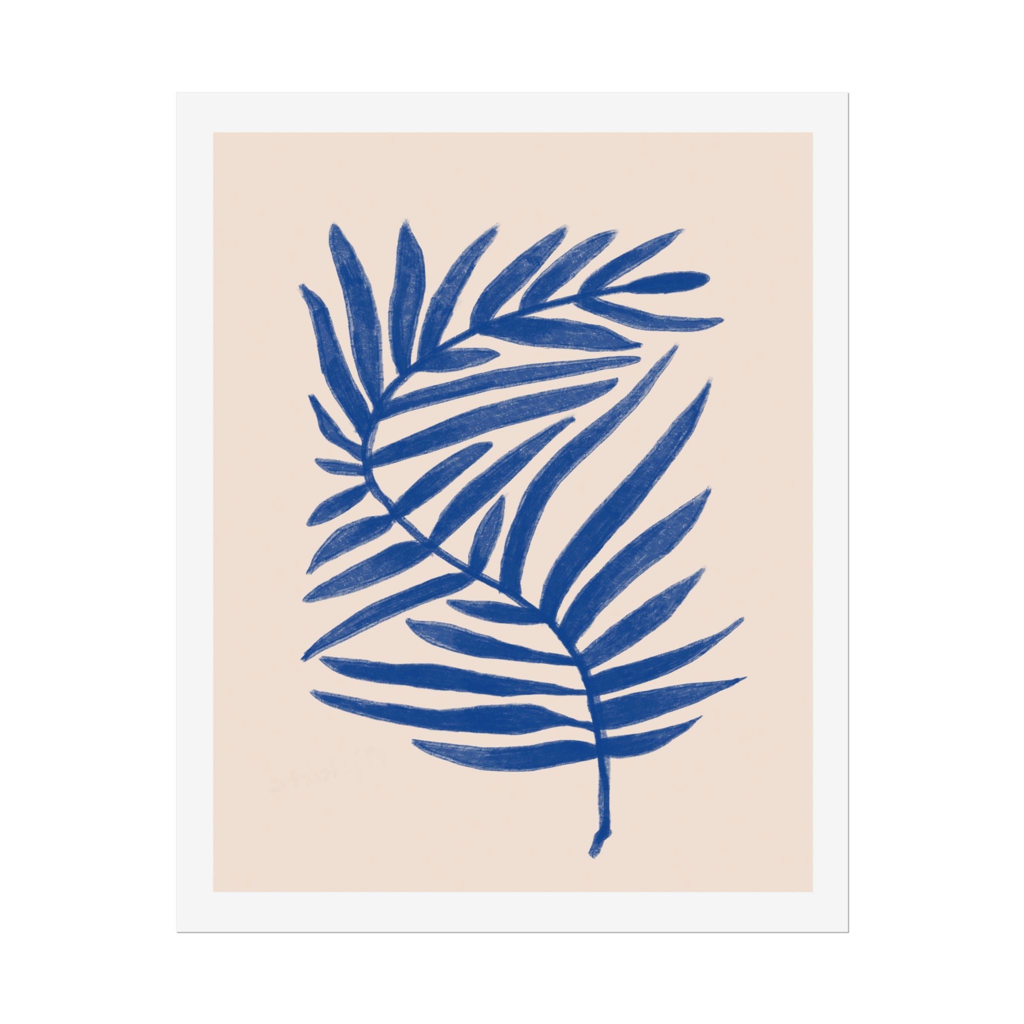 Sapphire Frond Harmony - Poster