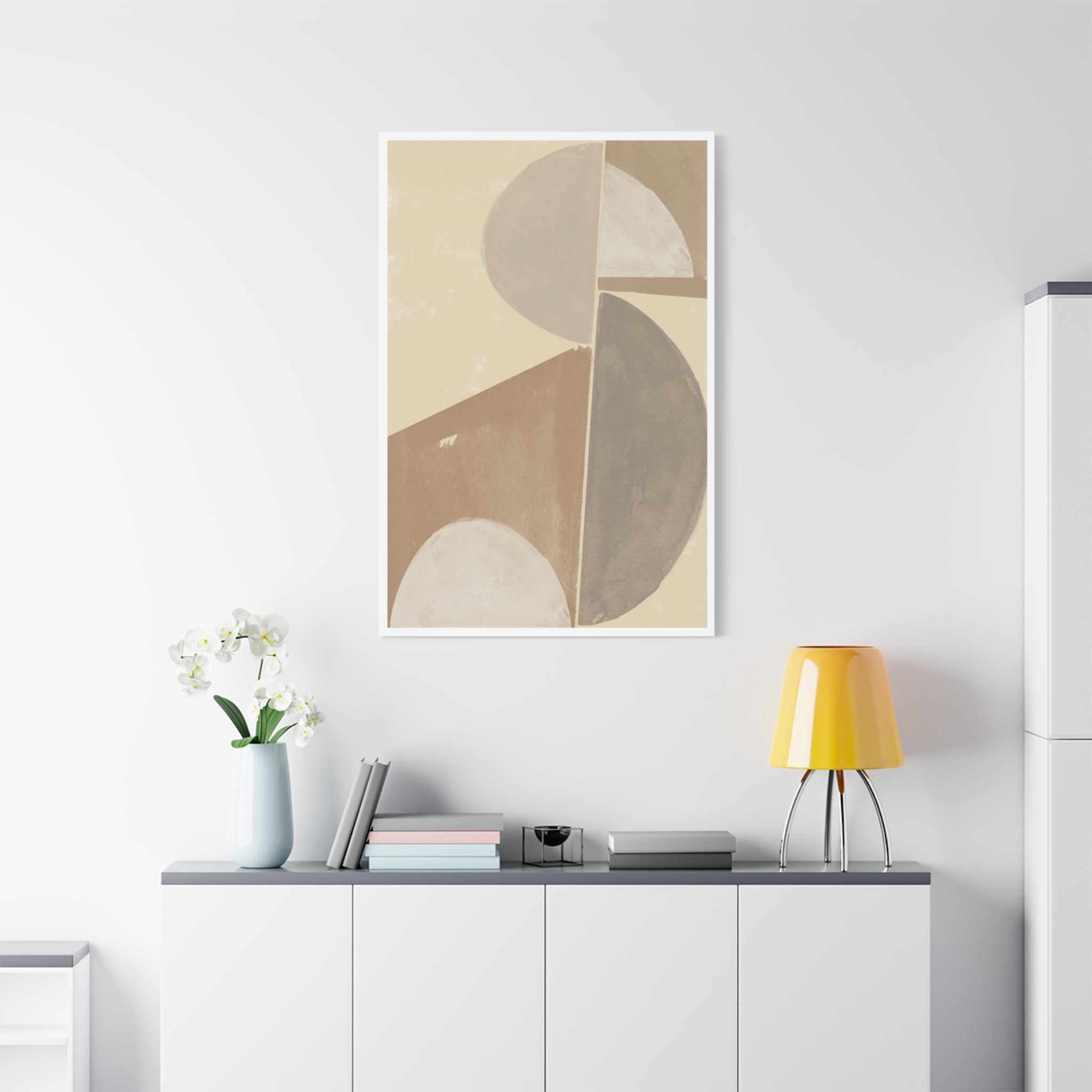 Desert Moon Geometry Echo - Canvas