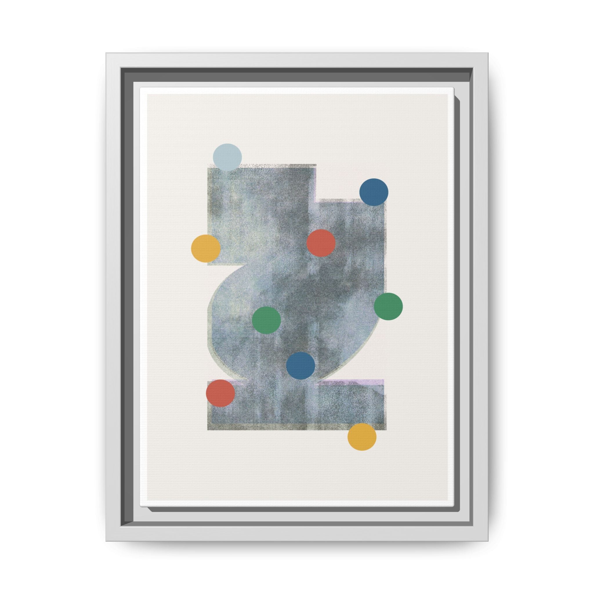 Muted Geometry Reverie - Framed