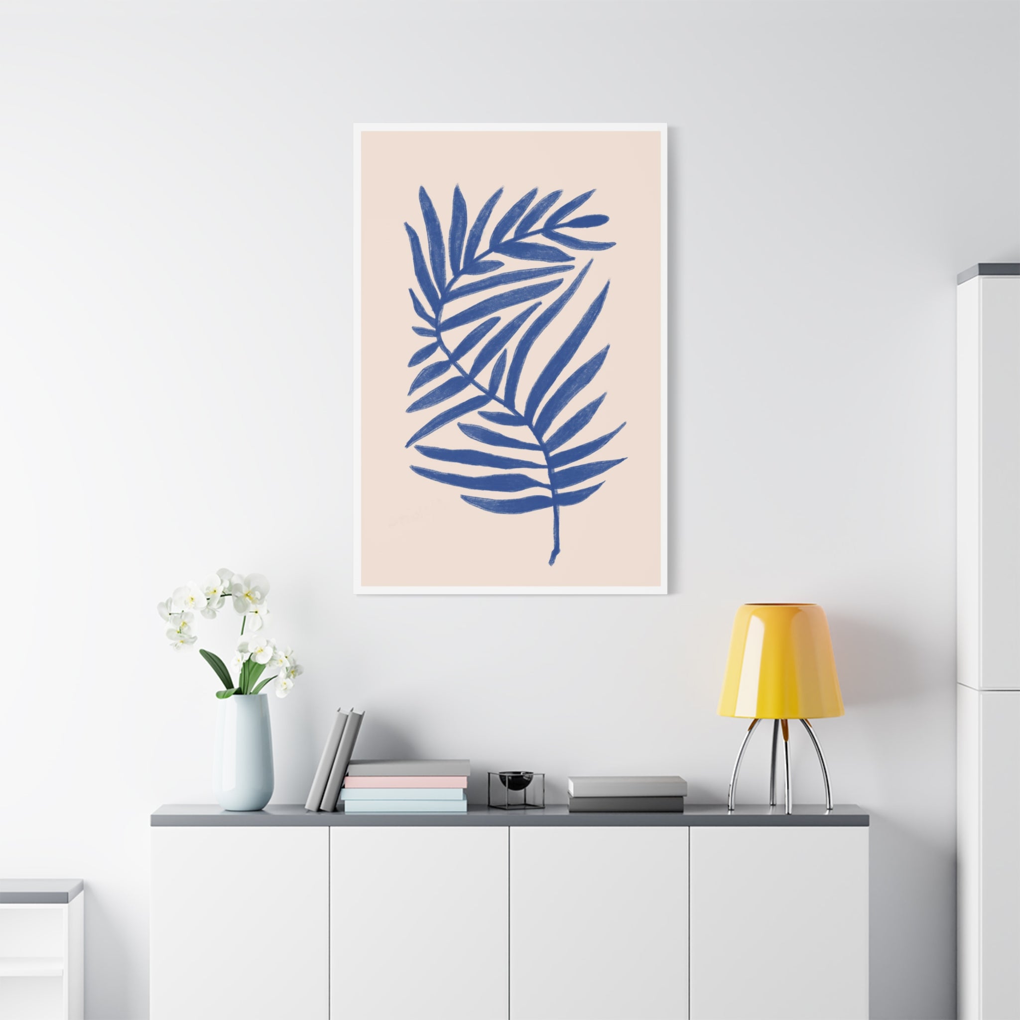 Sapphire Frond Harmony - Canvas