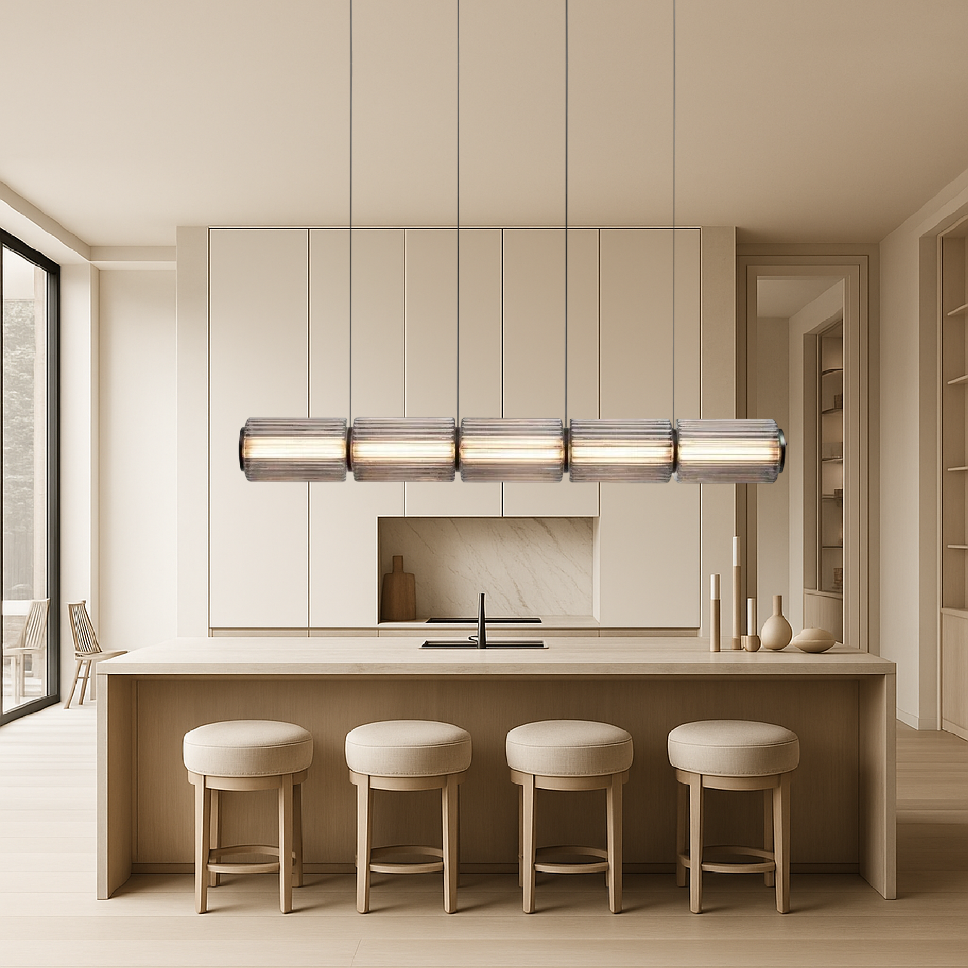 Cylinder Glass Pendant Lamp