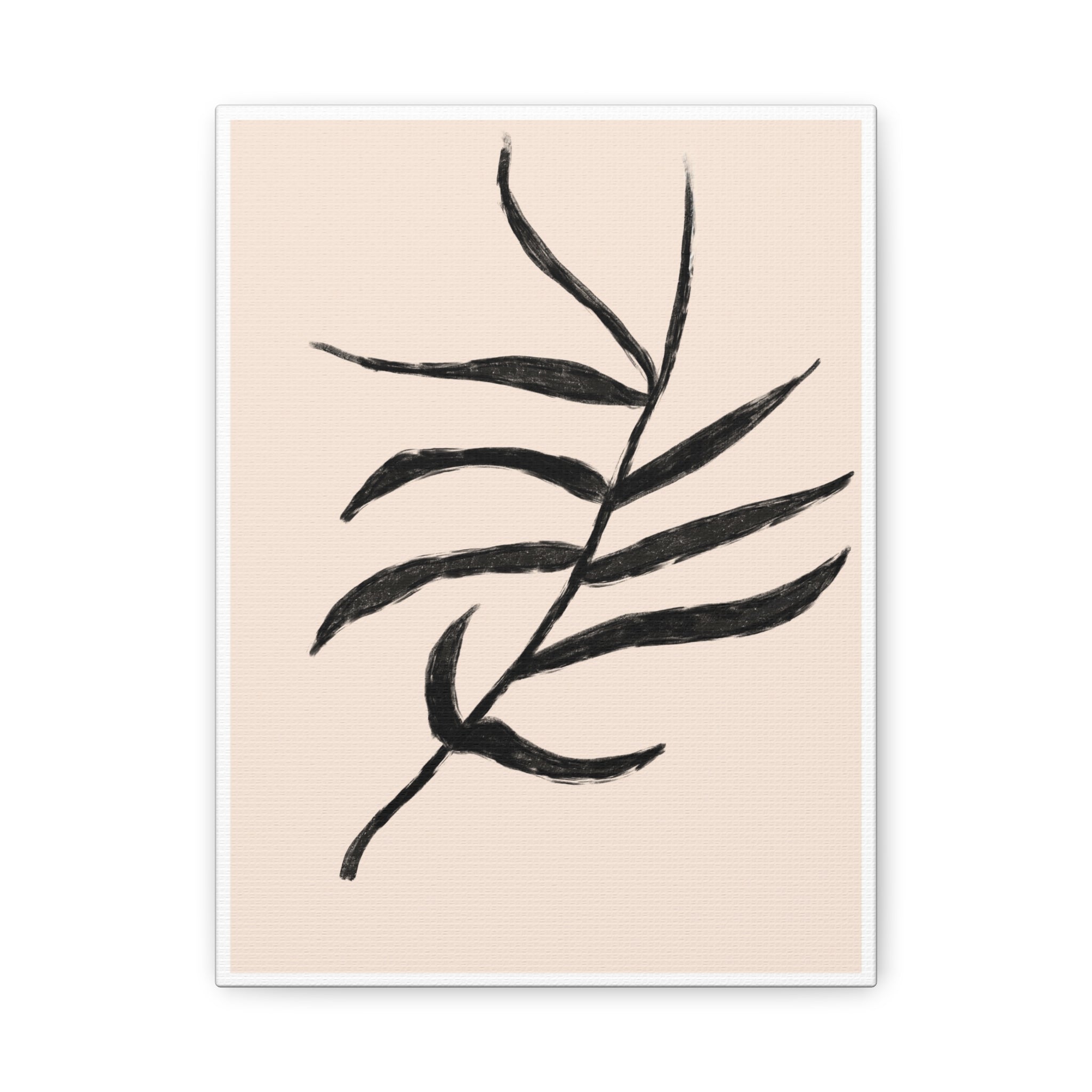 Ebony Frond Drift - Canvas