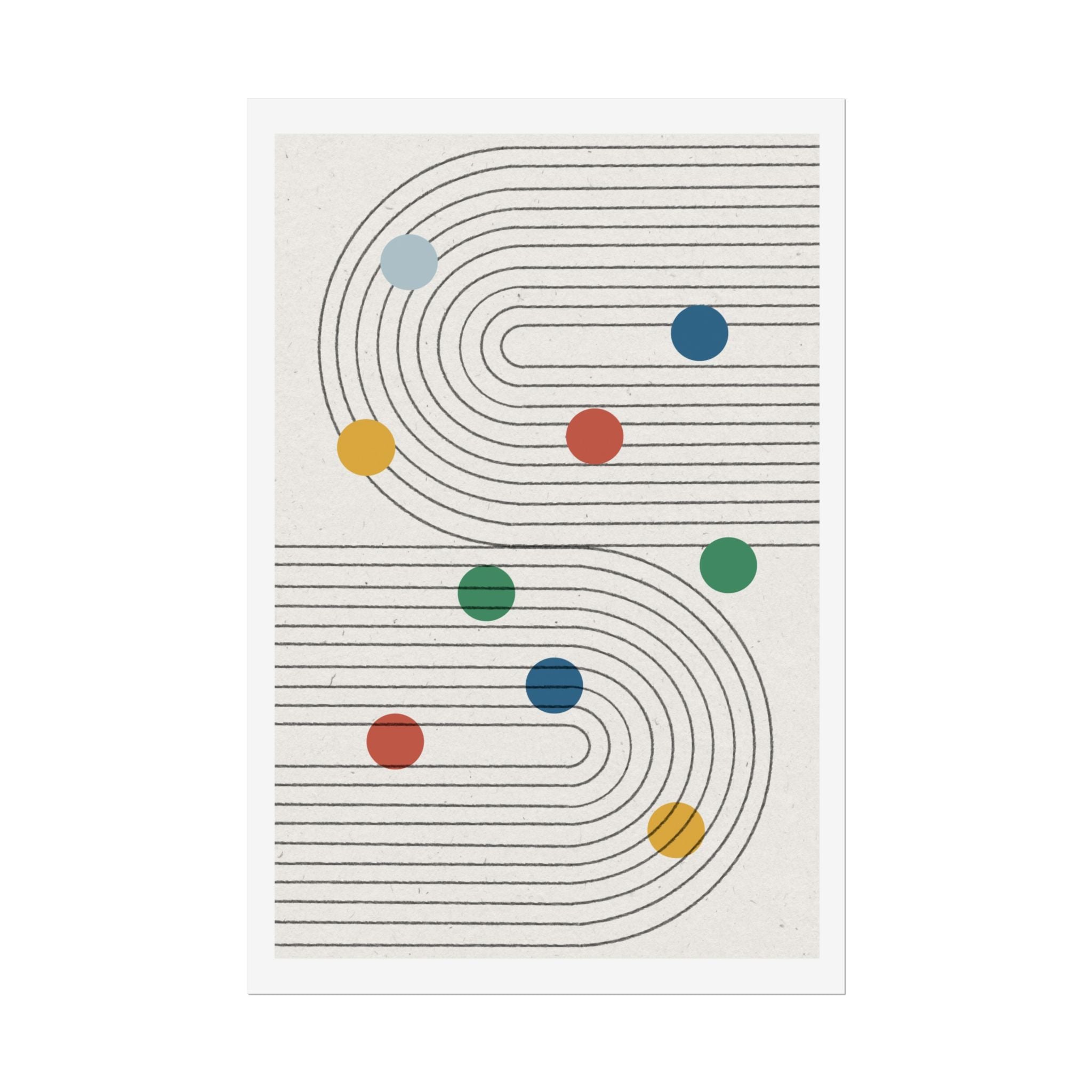 Retro Orbit Pathways - Poster