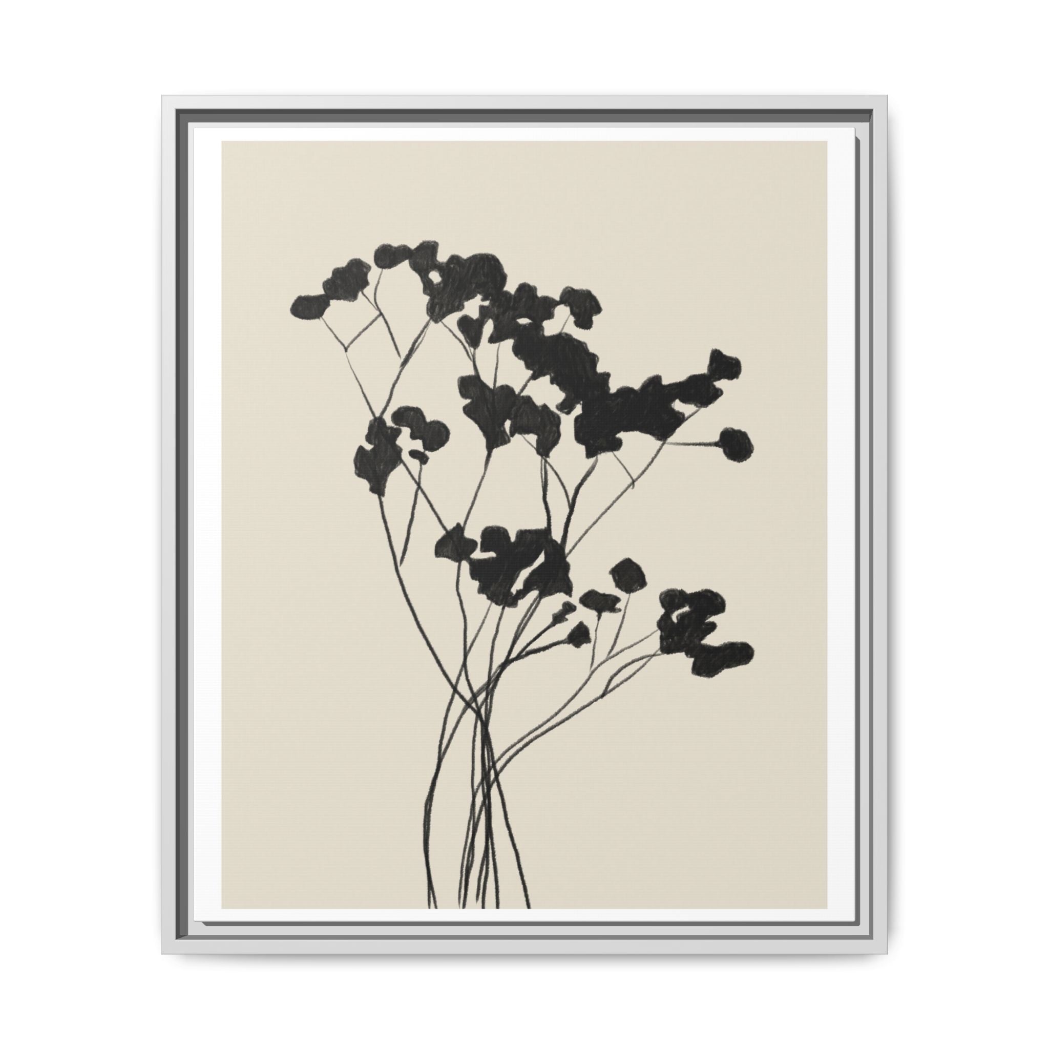 Velvet Bloom Silhouettes - Framed