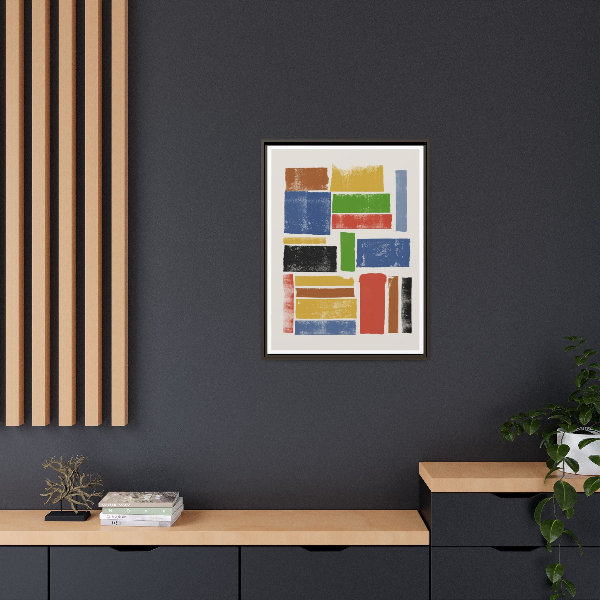 Playful Color Rhythm - Framed
