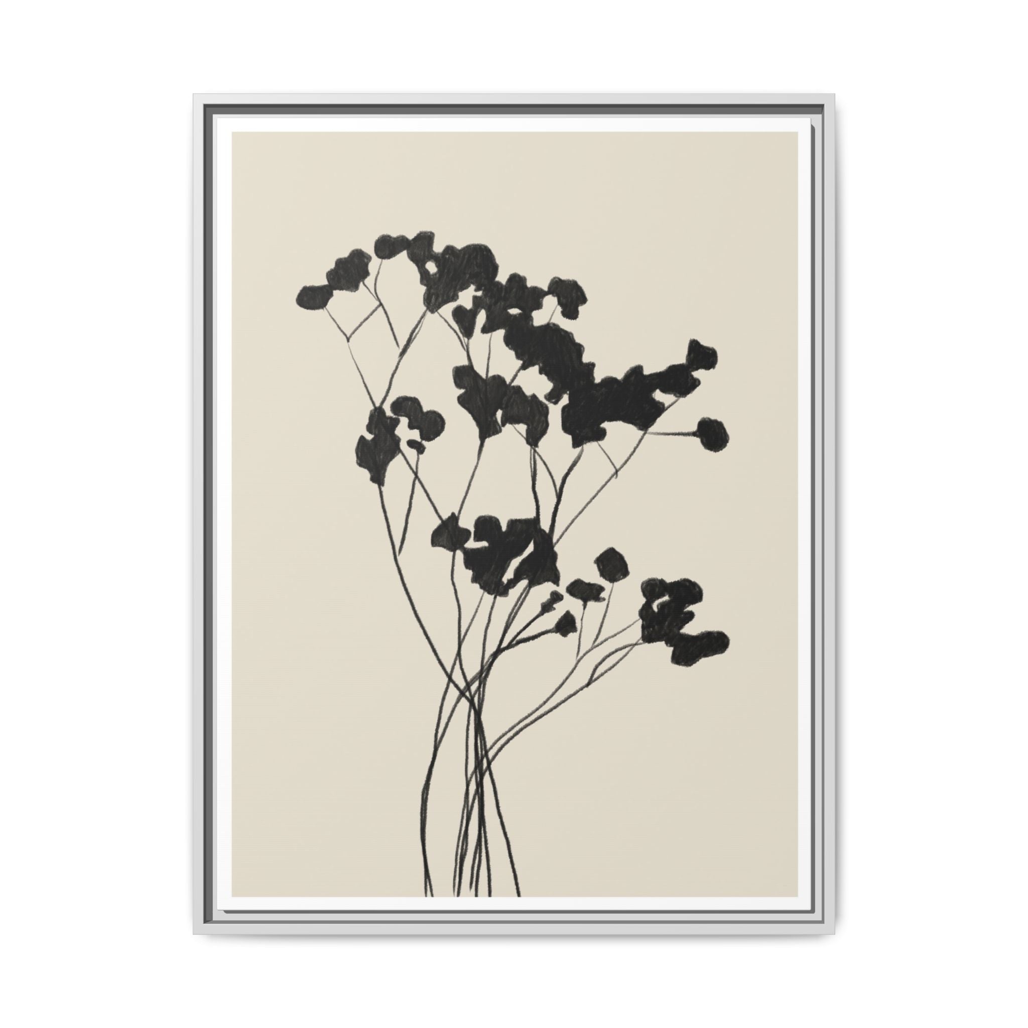 Velvet Bloom Silhouettes - Framed