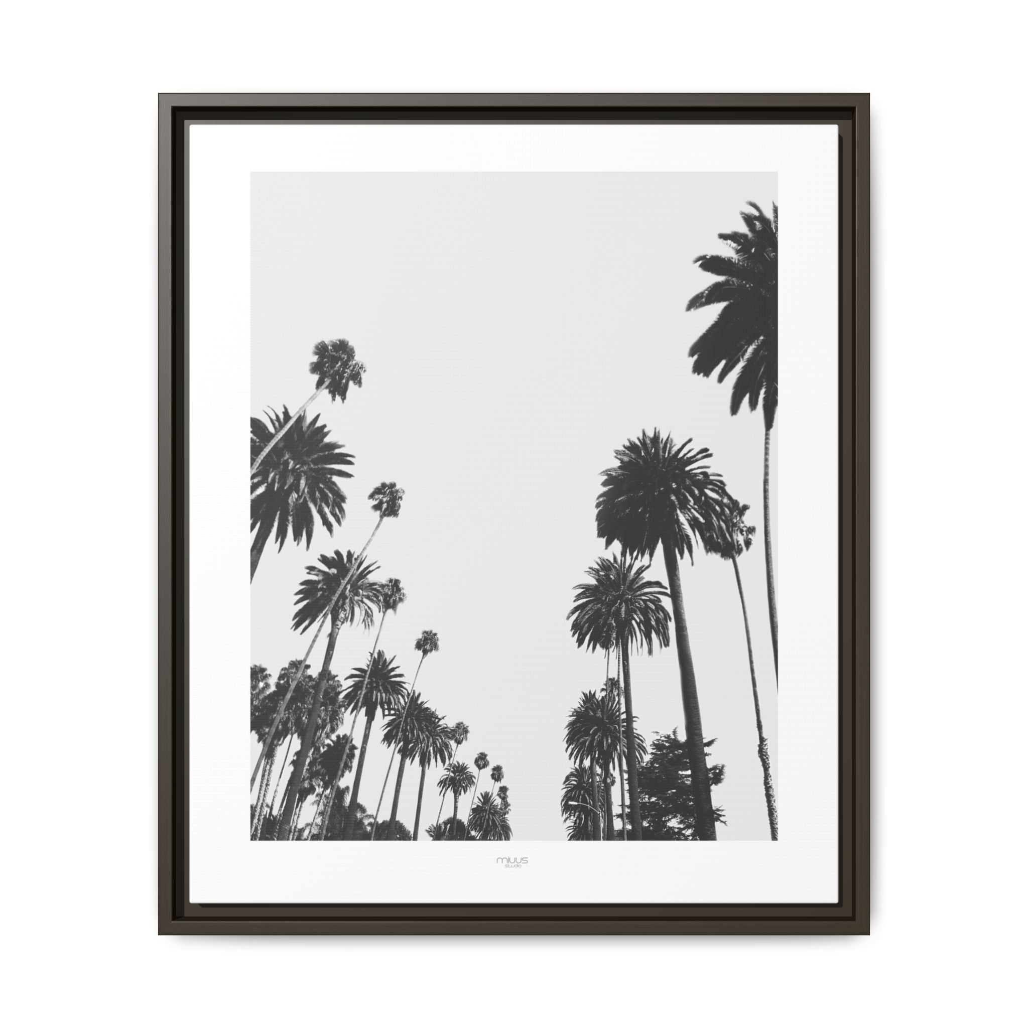 Midnight Palm Reverie - Framed