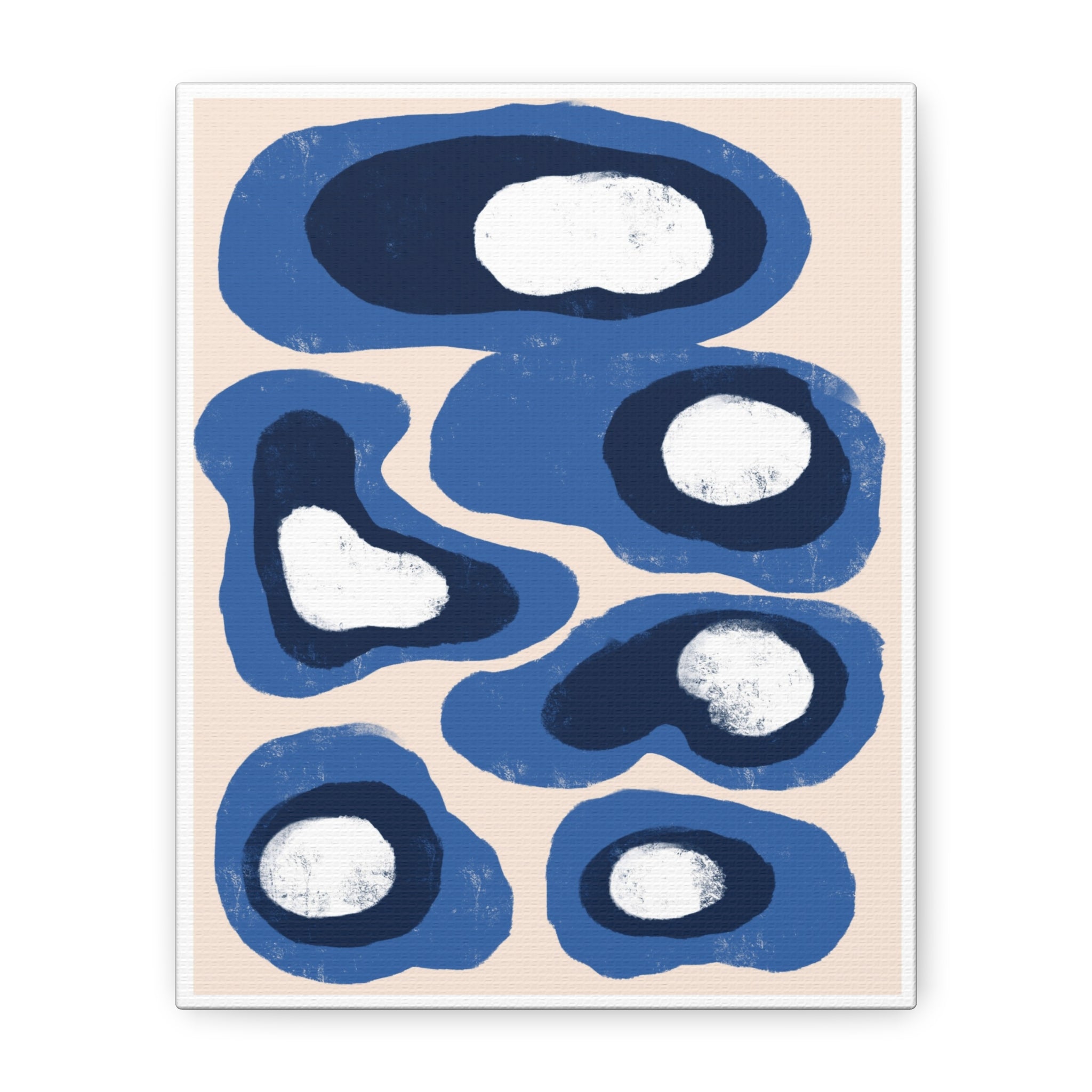 Indigo Orbit Mosaic - Canvas