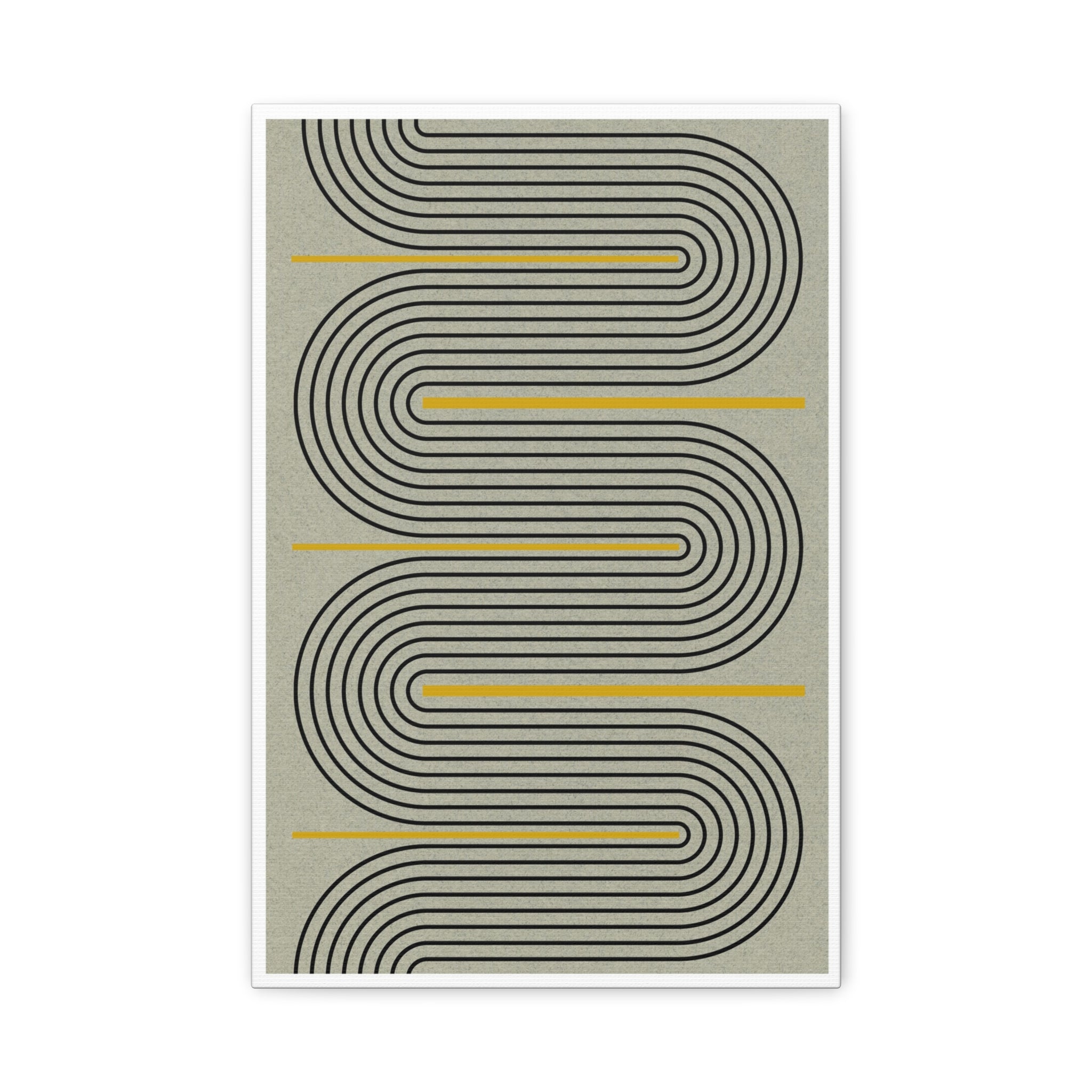 Golden Current Geometry - Canvas