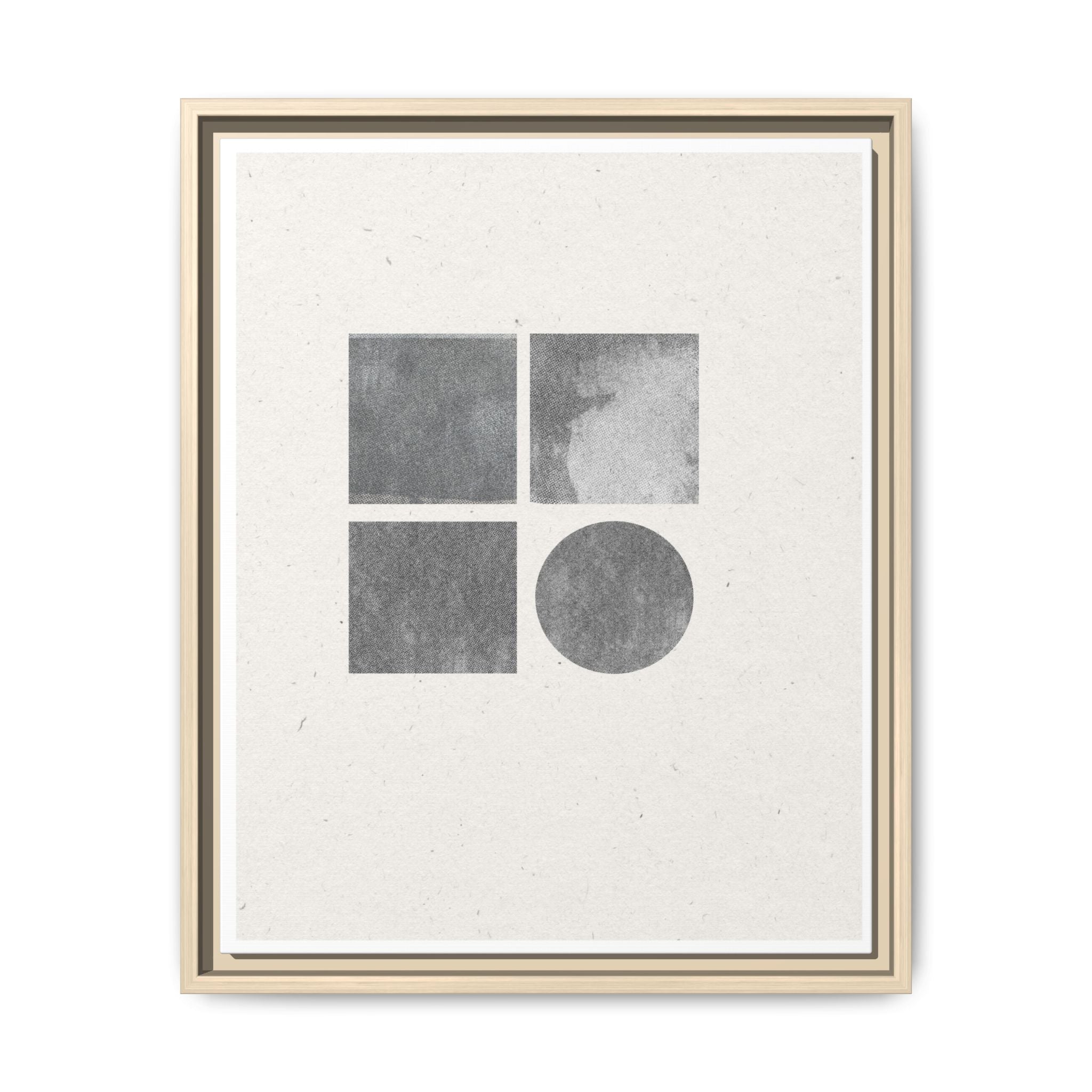 Muted Geometry Quartet - Framed