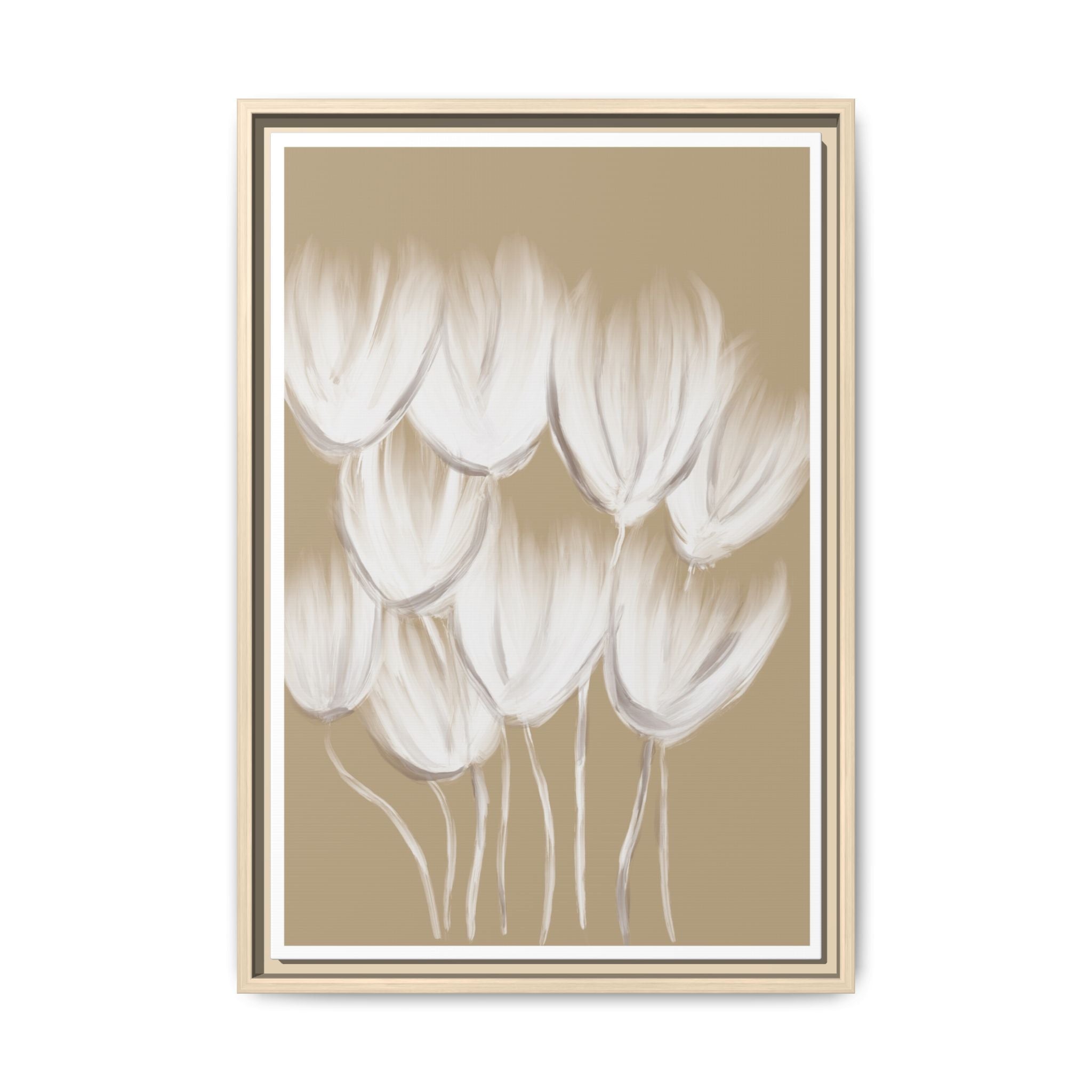 Ivory Petal Stillness - Framed